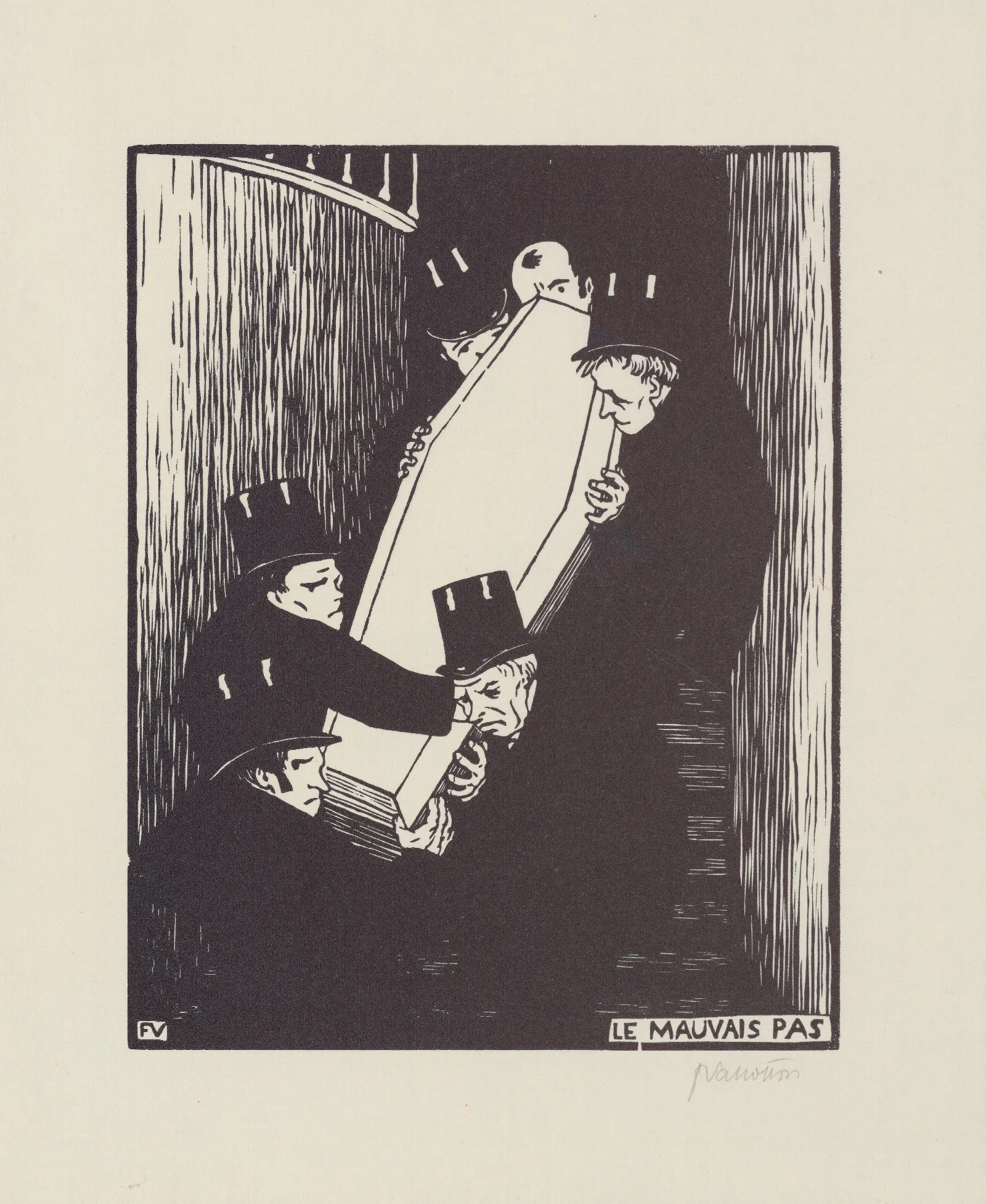 Le Mauvais Pas Wall Art by Félix Vallotton - Canvas Print