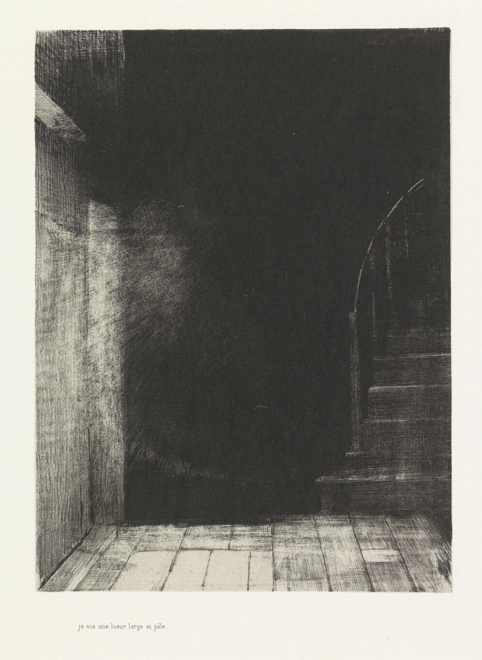 I Saw A Flash Of Light Large And Pale 2 Wall Art by Odilon Redon - Canvas Print