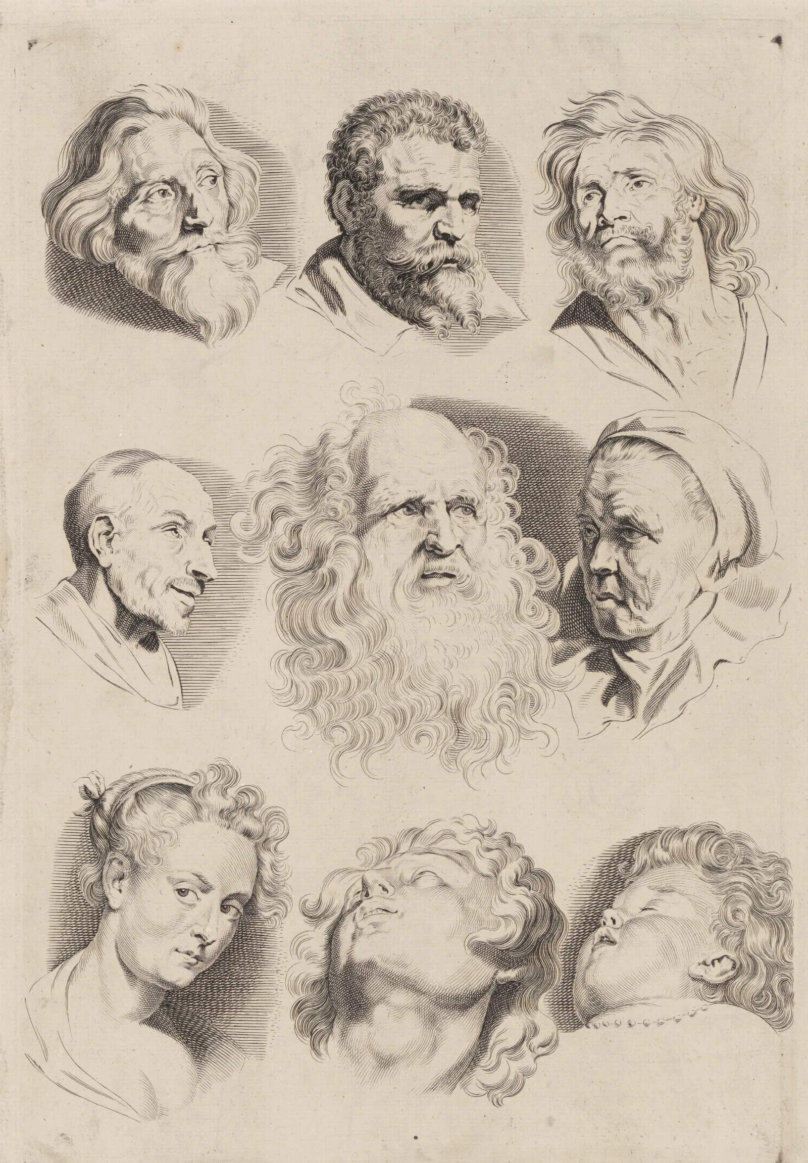 Study Of Heads 8 Wall Art by Peter Paul Rubens - Canvas Print