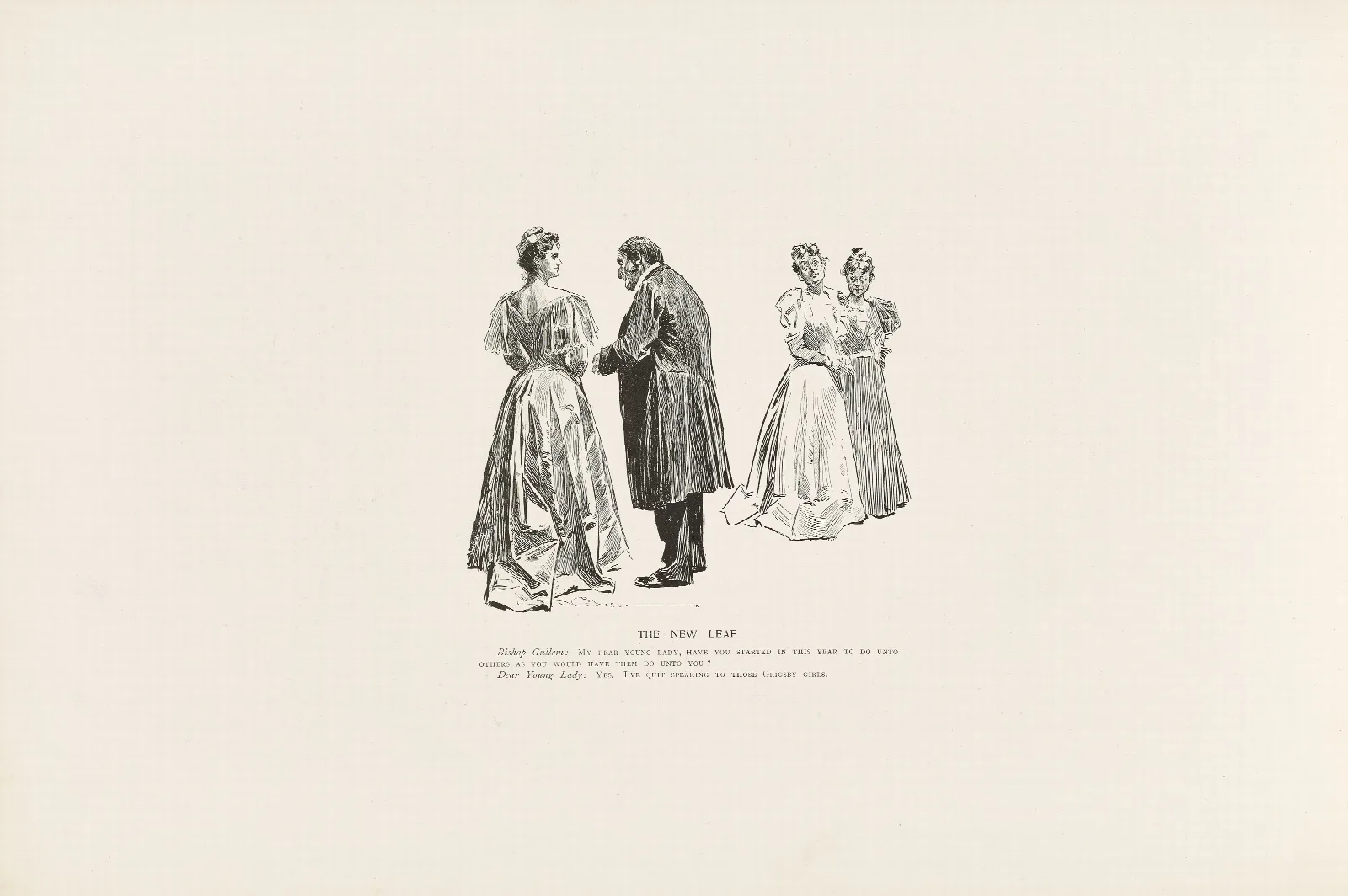 The New Leaf Wall Art by Charles Dana Gibson - Canvas Print