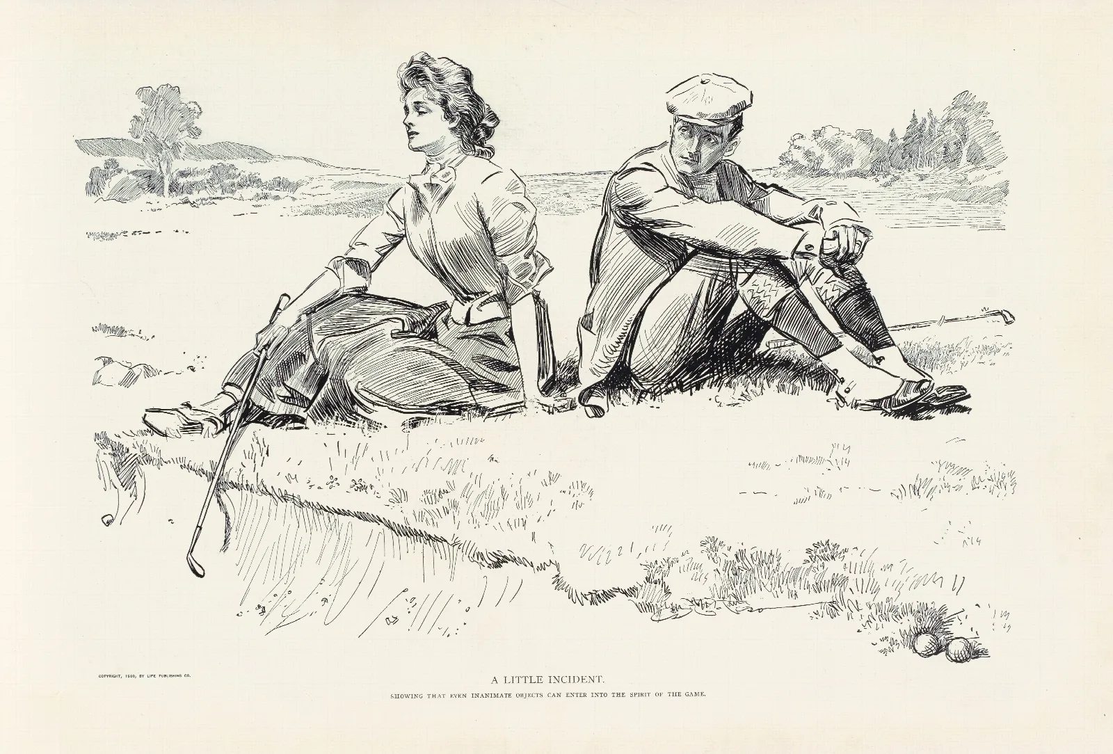 A Little Incident Wall Art by Charles Dana Gibson - Canvas Print