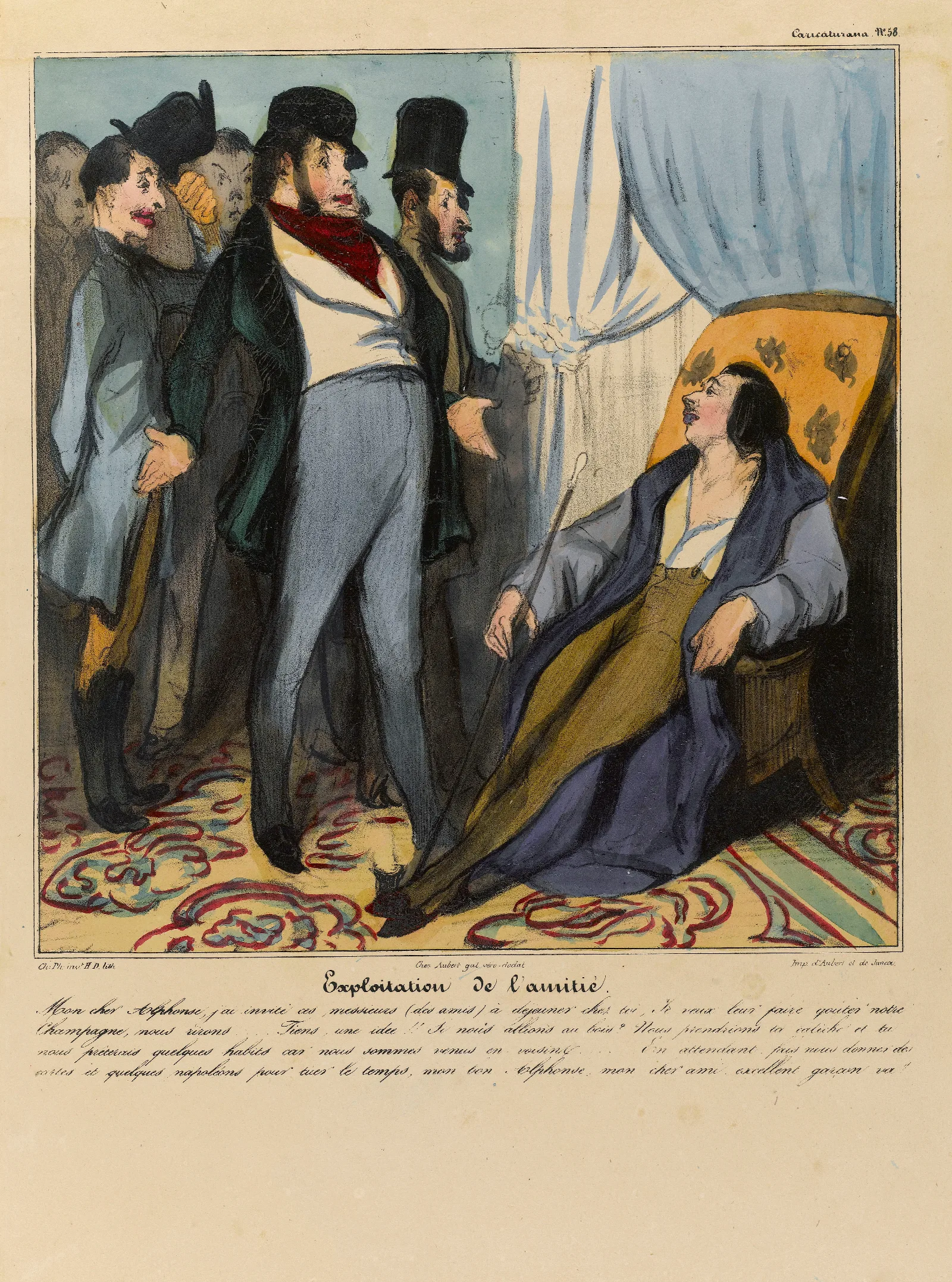 Exploitation De Lamitie Non Renseigne Wall Art by Honoré Daumier - Canvas Print
