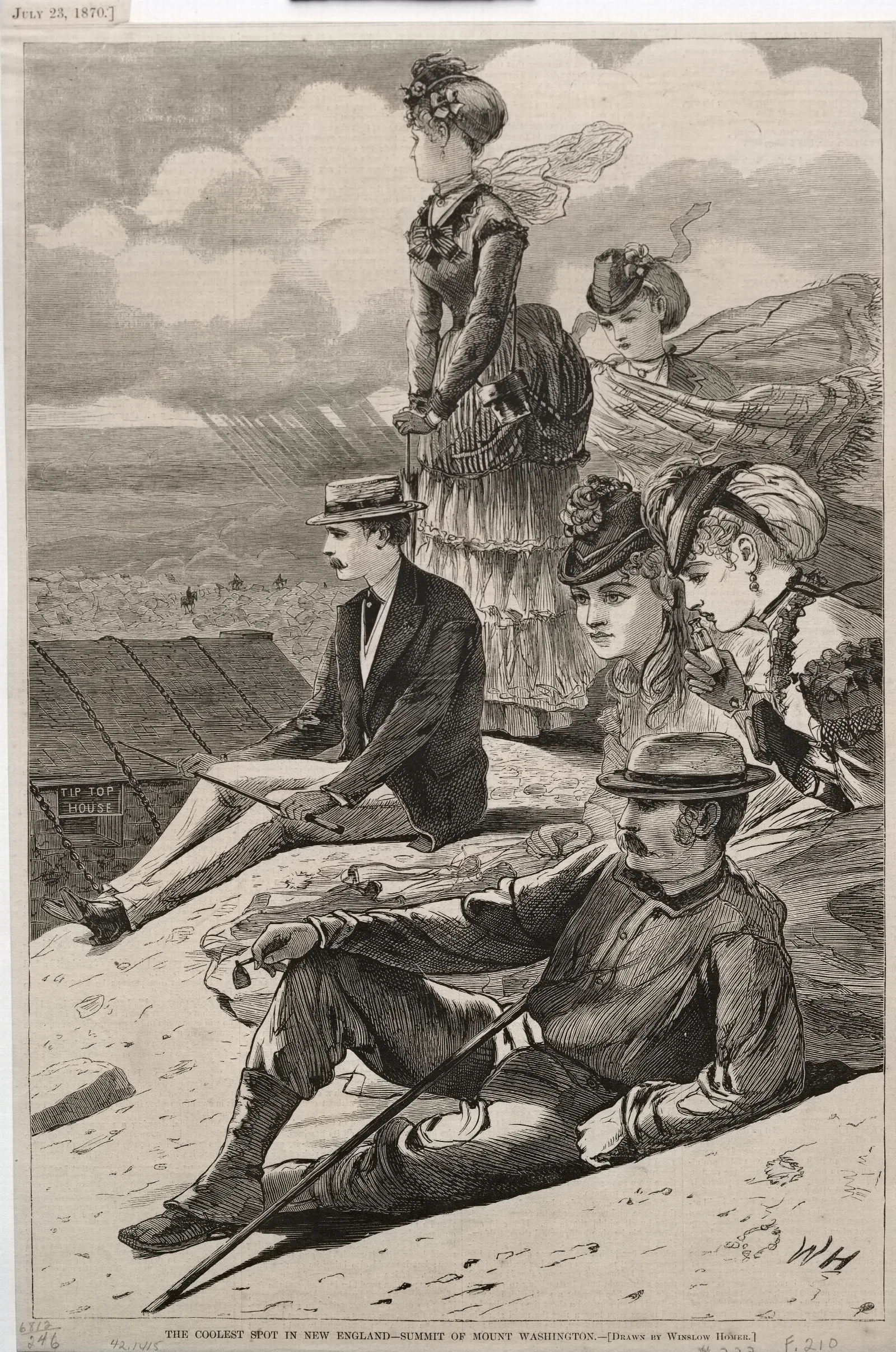 The Coolest Spot In New England Summit Of Mount Washington Wall Art by Winslow Homer - Canvas Print