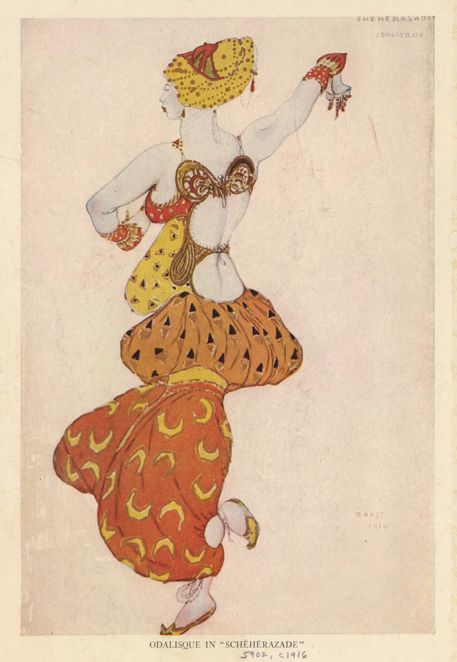 Odalisque In Scheherazade Wall Art by Léon Bakst - Canvas Print