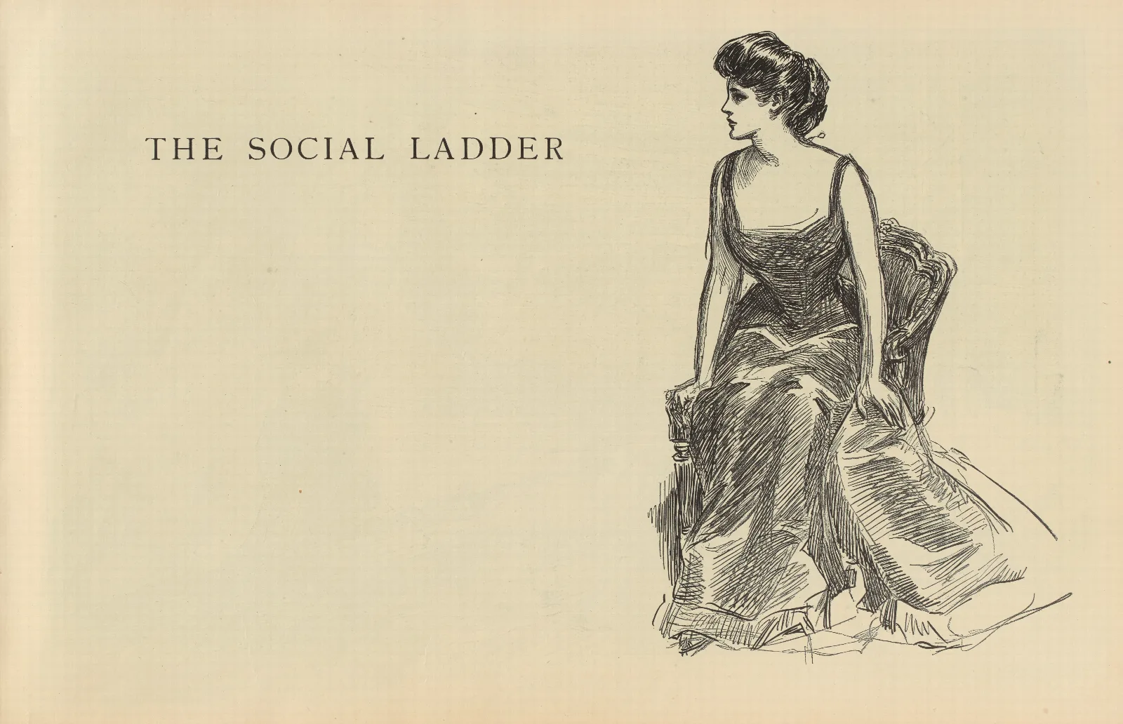 The Social Ladder 2 Wall Art by Charles Dana Gibson - Canvas Print