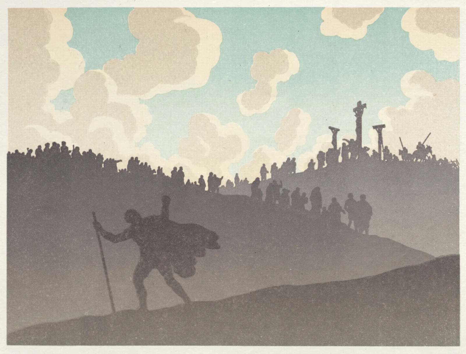 The Wandering Jew The Desert The Crucifixion Wall Art by Henri Rivière - Canvas Print