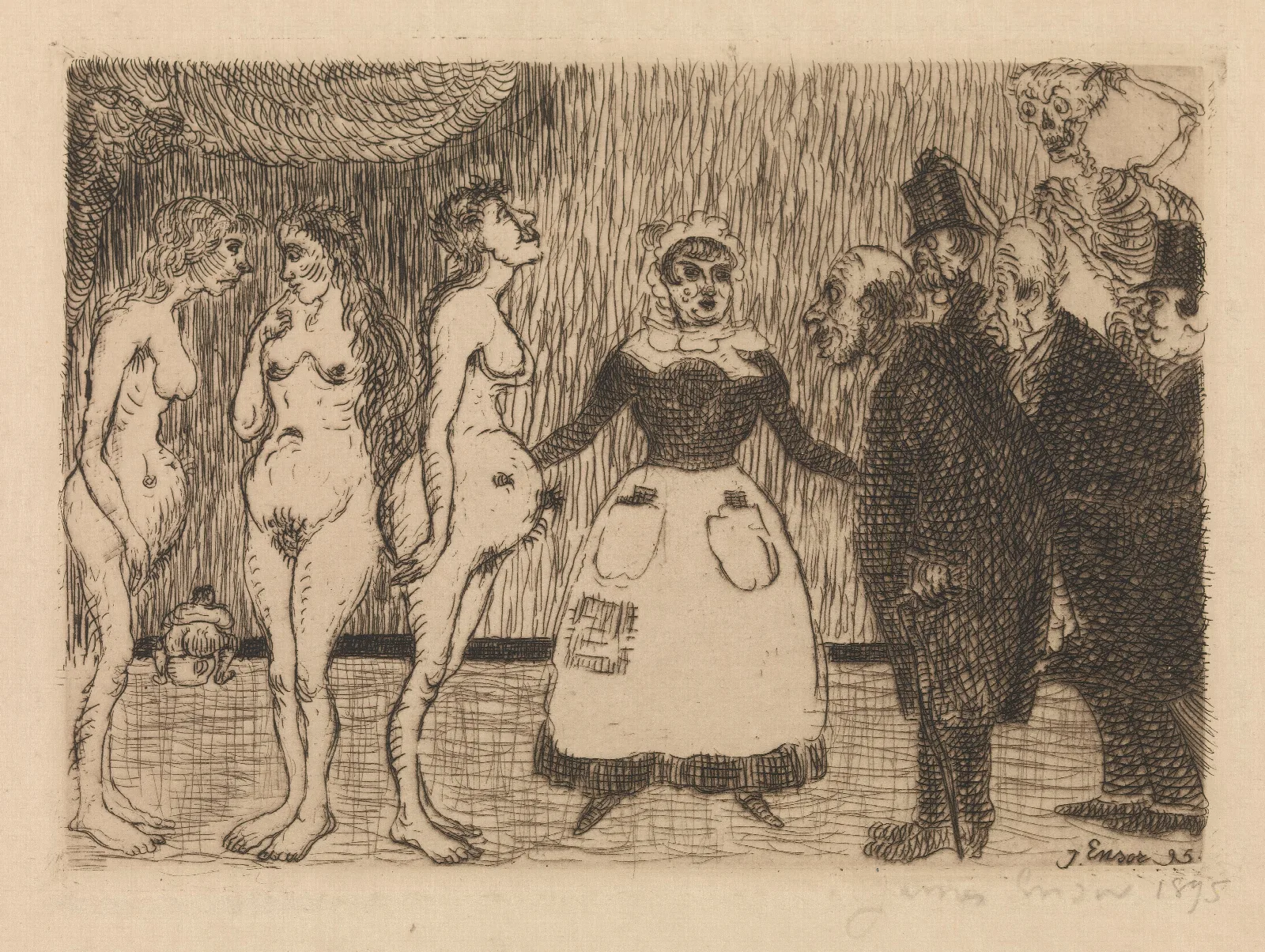 The Old Raskals Wall Art by James Ensor - Canvas Print
