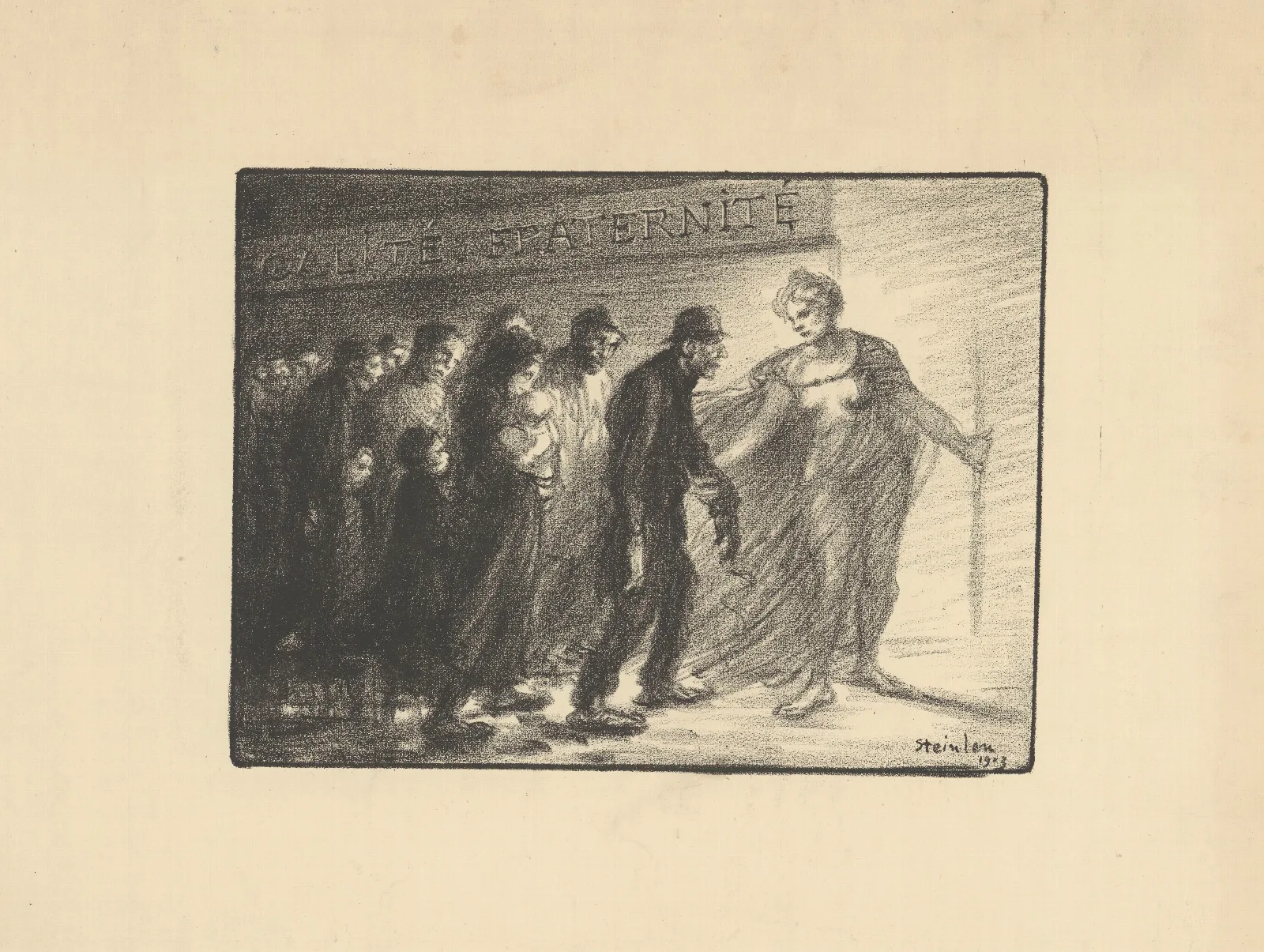 Oeuvre Du Vestiaire Du Xviiie Arrondissement Wall Art by Théophile Alexandre Steinlen - Canvas Print