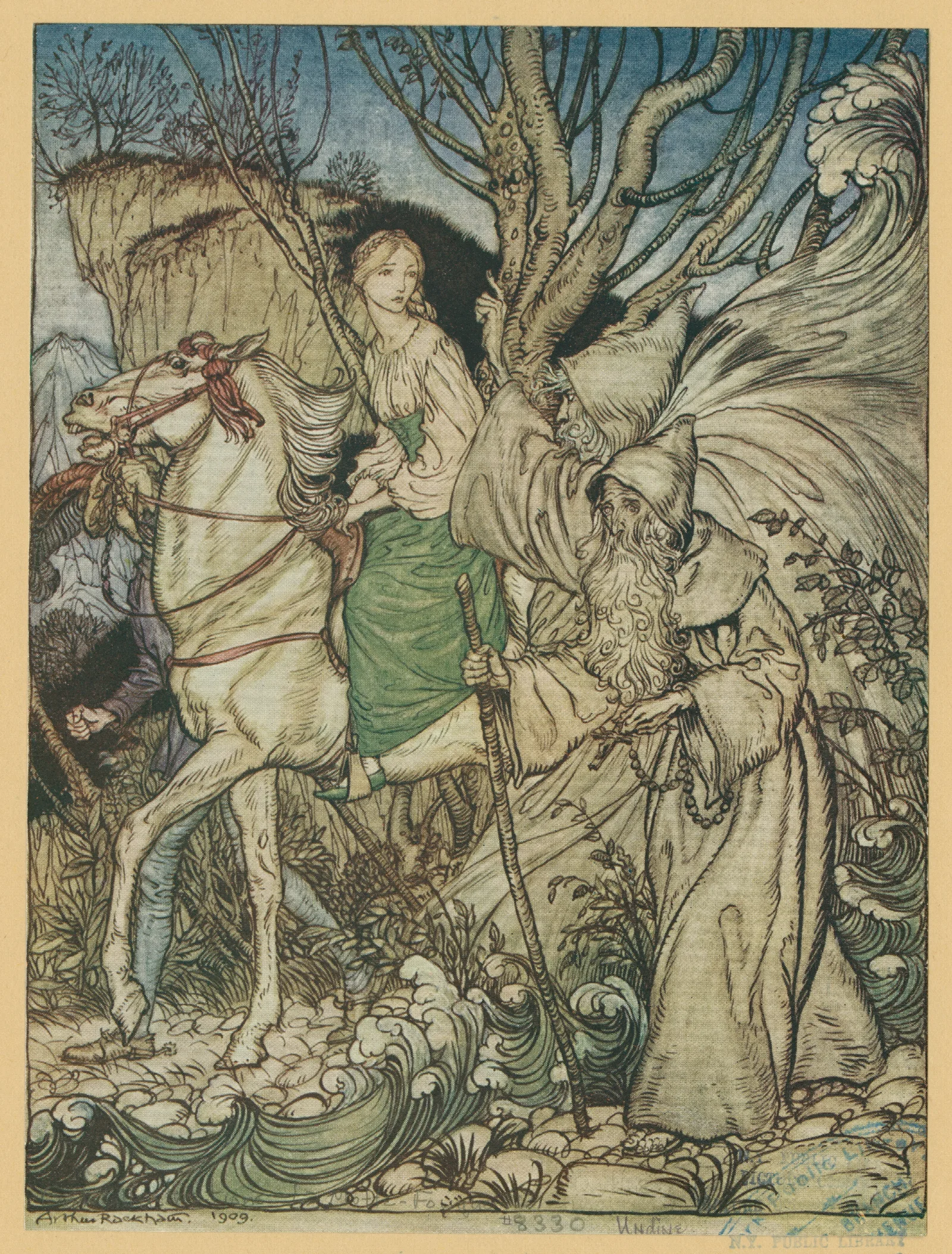 Little Niece Said Kuhleborn Forget Not That I Am Here With Thee As A Guide Wall Art by Arthur Rackham - Canvas Print