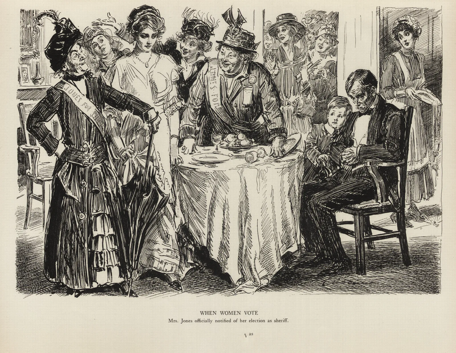 When Women Vote Wall Art by Charles Dana Gibson - Canvas Print
