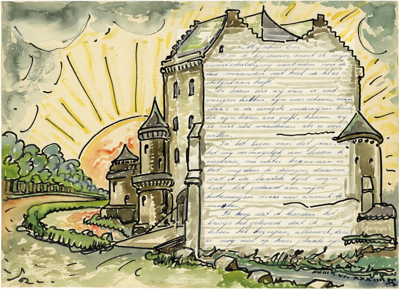 Brief Leerling Wall Art by Alfred Ost - Canvas Print