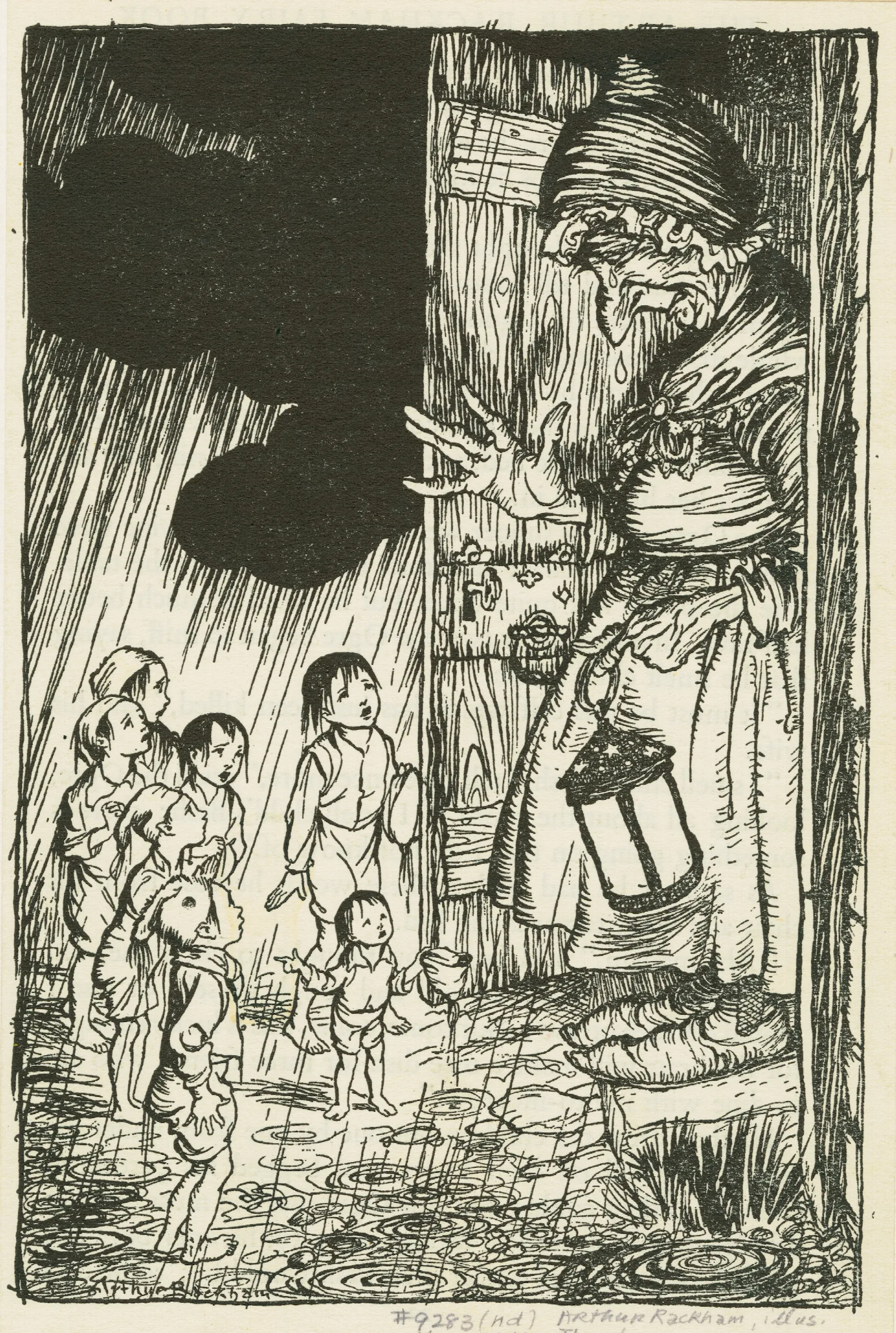Little Thumbling And His Brothers Find Their Way Home Wall Art by Arthur Rackham - Canvas Print