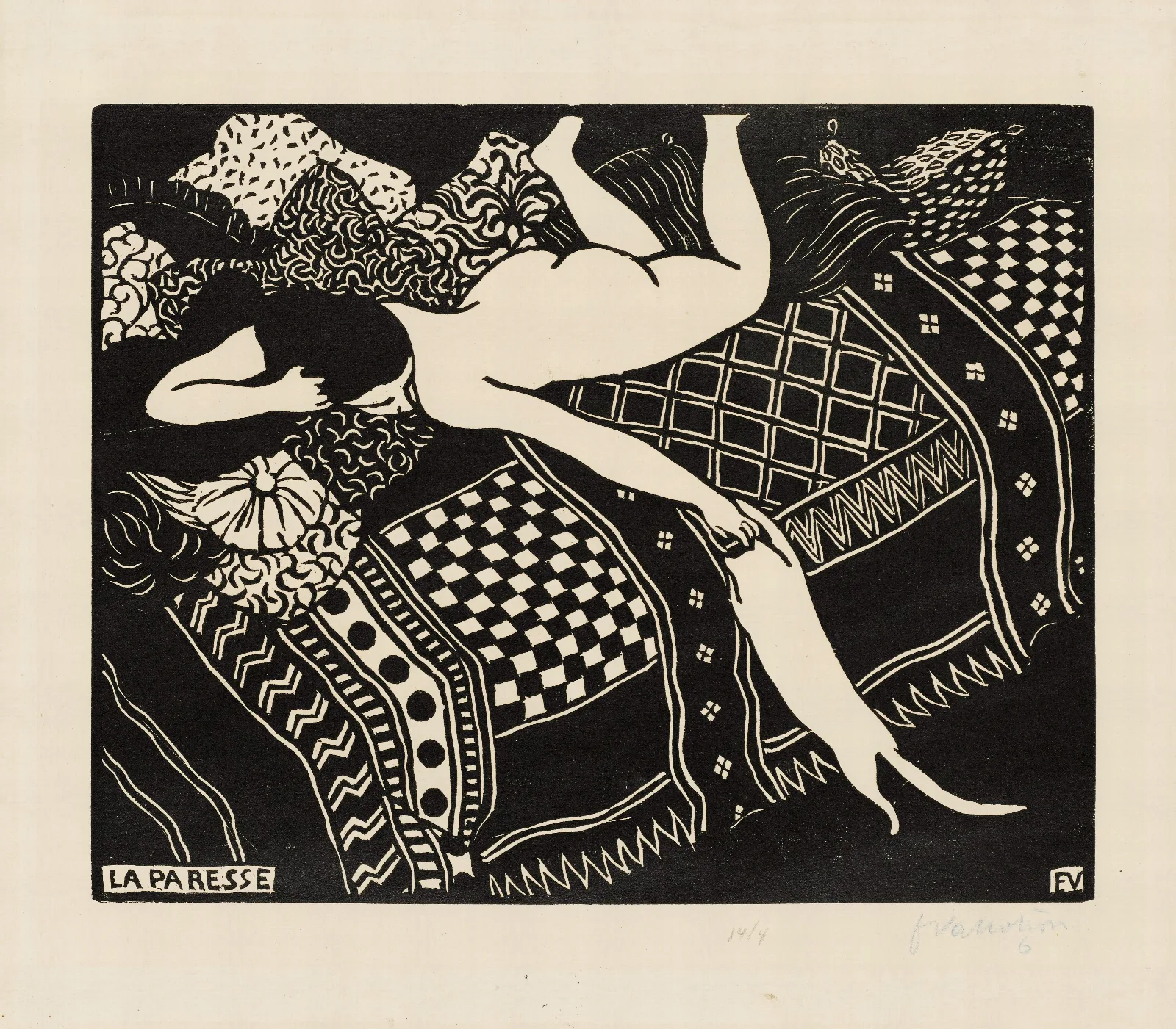 Laziness 2 Wall Art by Félix Vallotton - Canvas Print