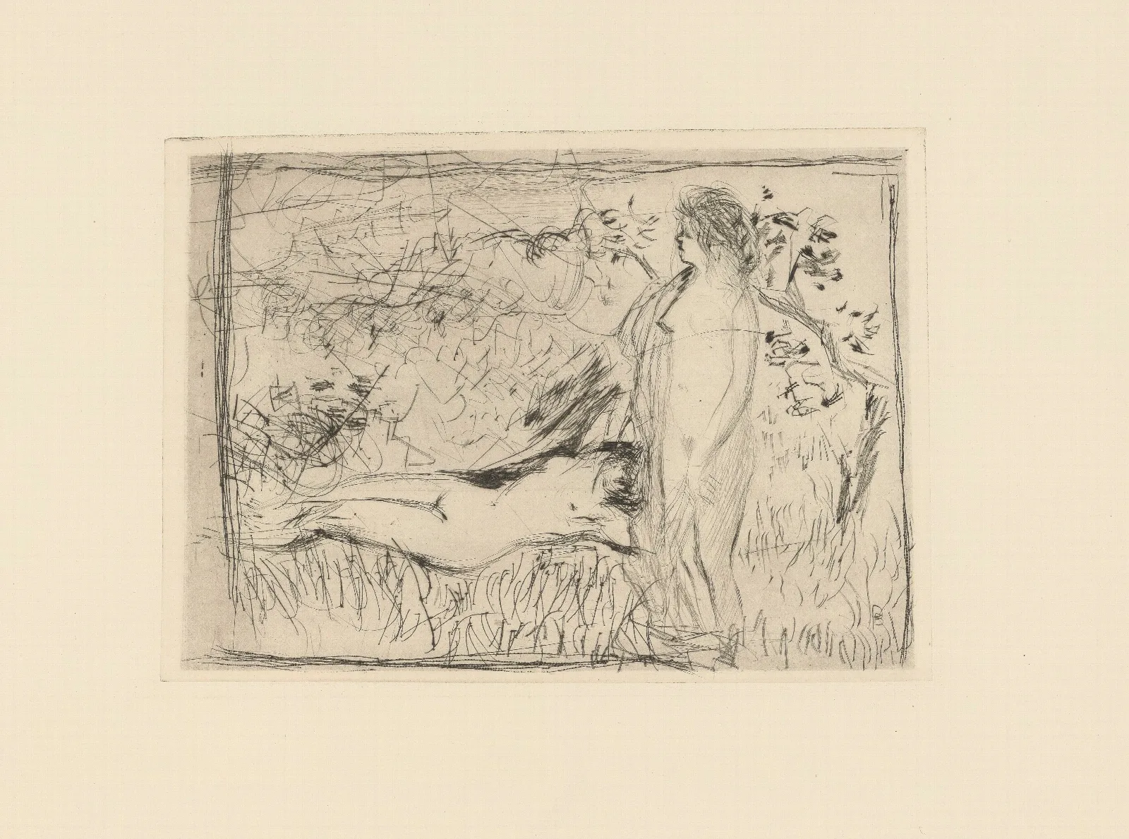 Deux Nus Les Baigneuses Wall Art by Pierre Bonnard - Canvas Print