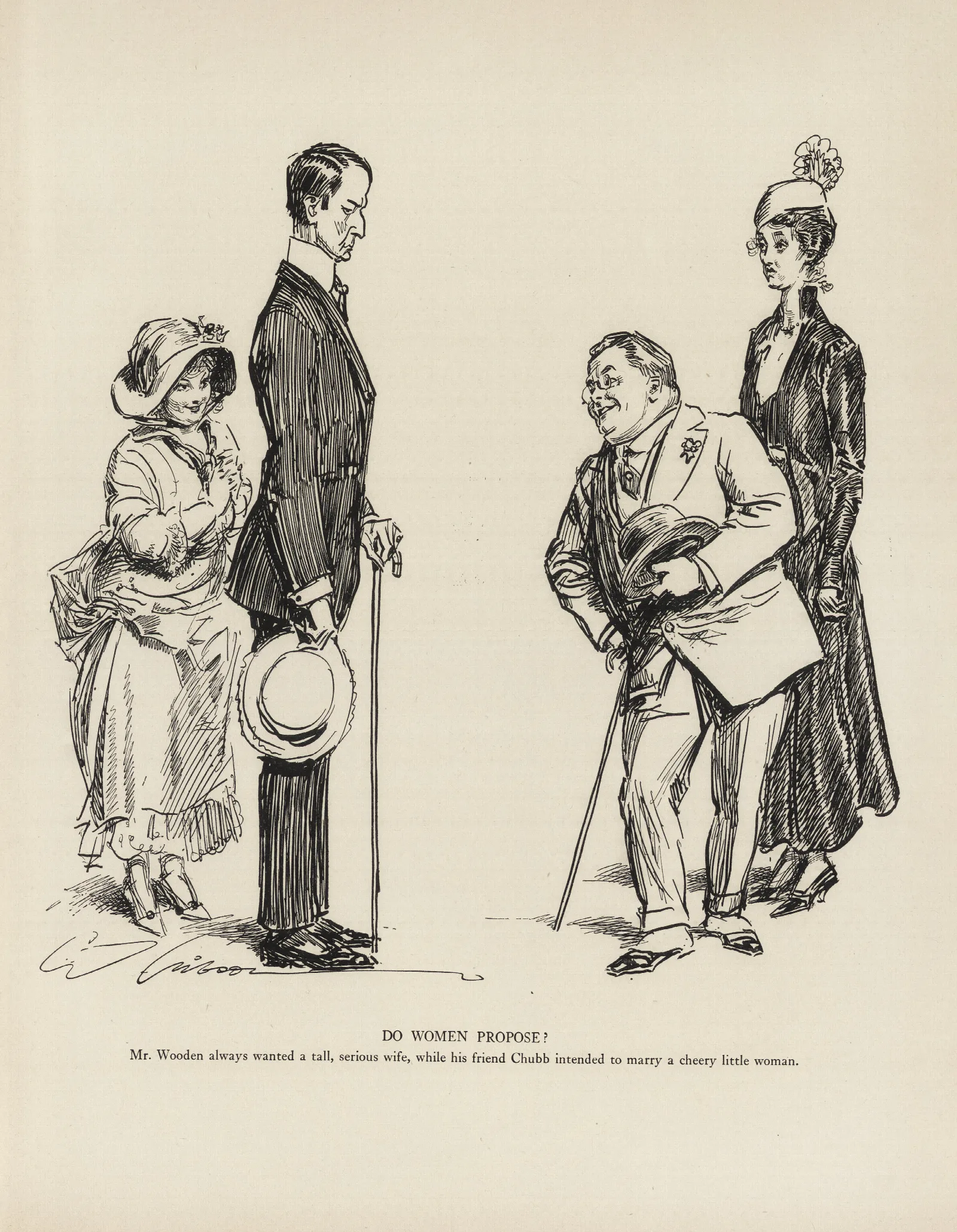Do Women Propose Wall Art by Charles Dana Gibson - Canvas Print
