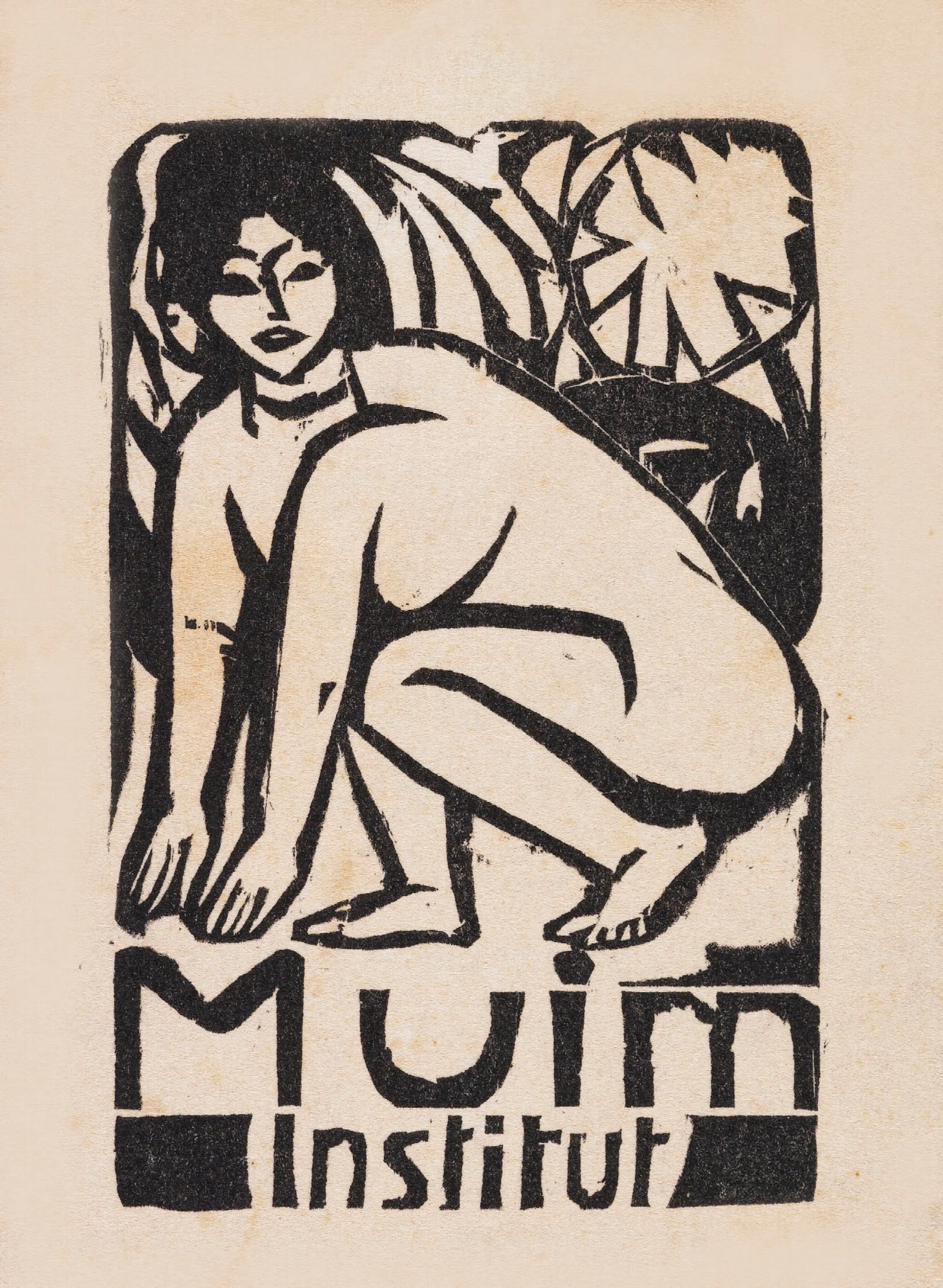 Titel Fur Den Prospekt Des Muim Instituts Wall Art by Ernst Ludwig Kirchner - Canvas Print