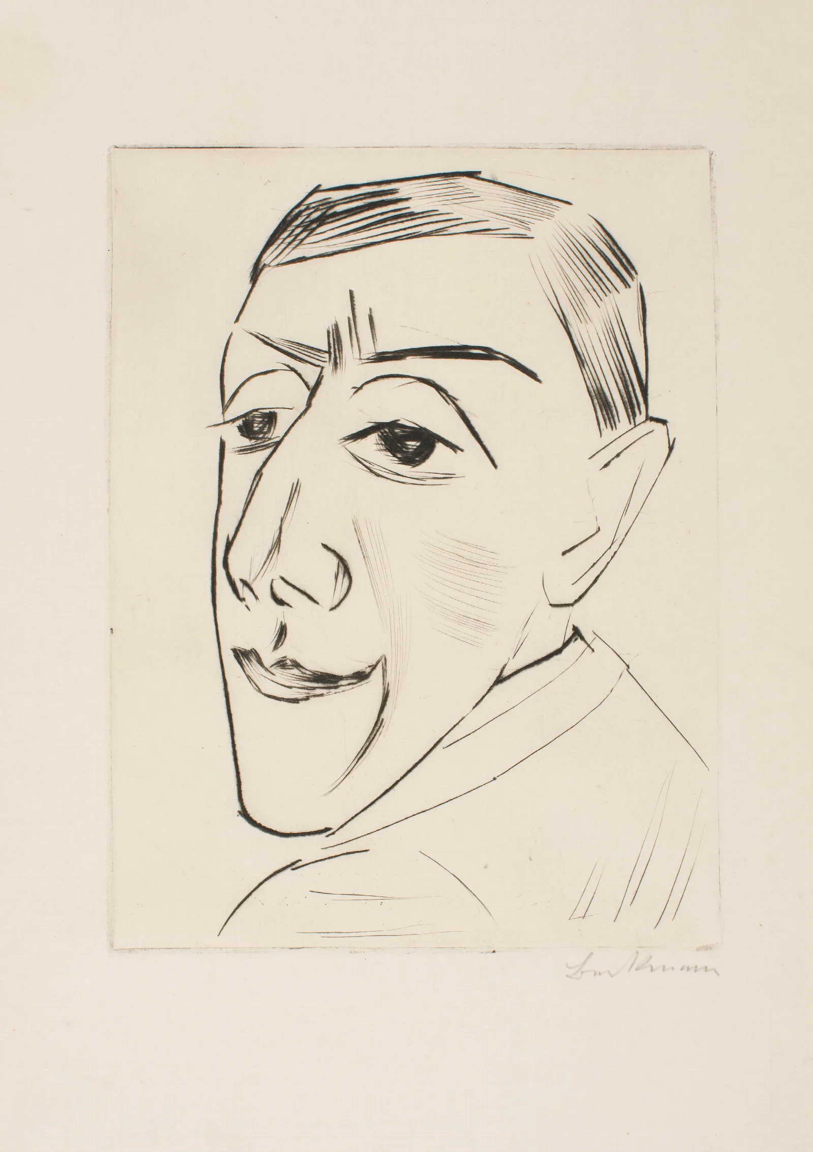 Portrait Of The Actor N M Zeretelli 2 Wall Art by Max Beckmann - Canvas Print