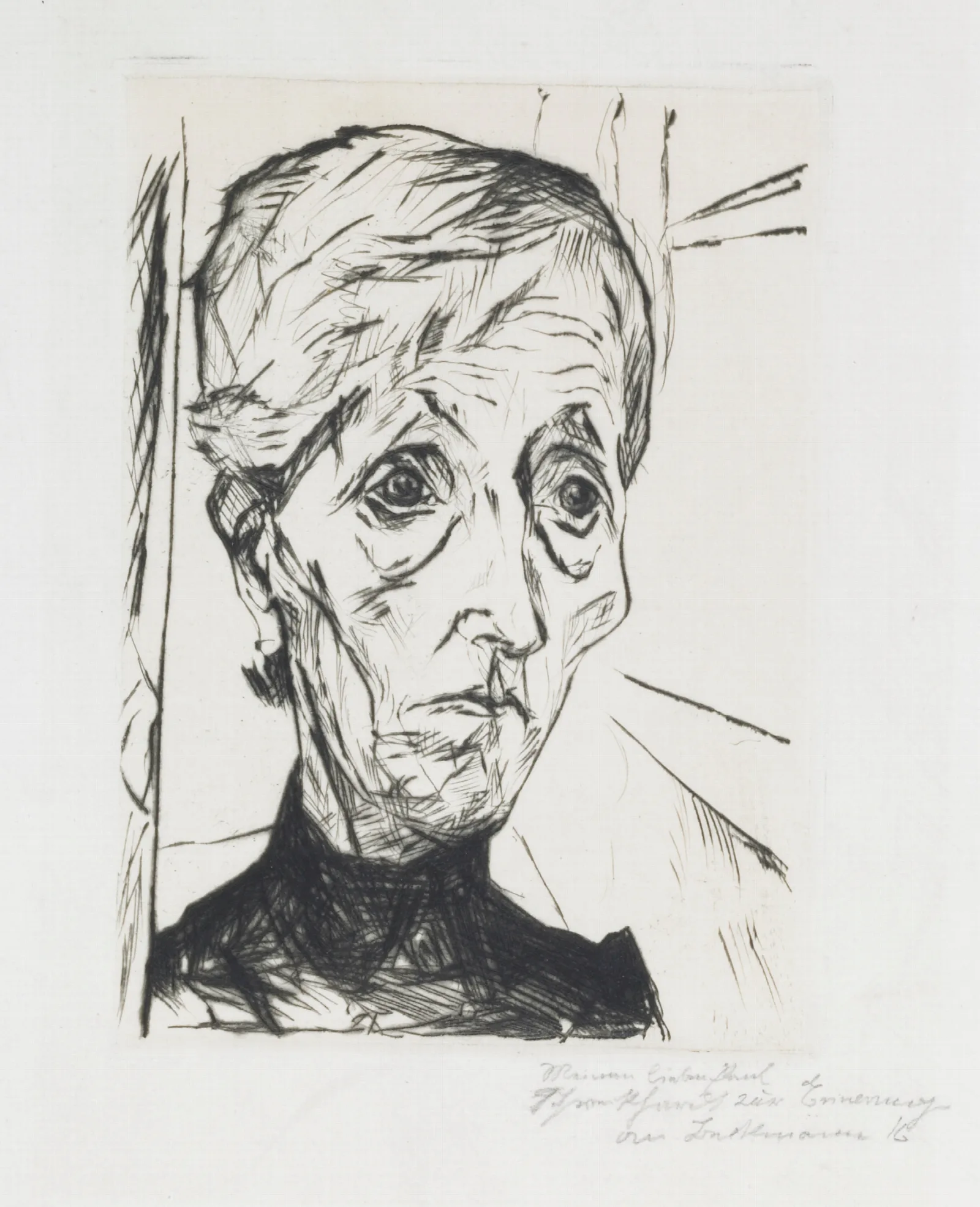 Old Woman 12 Wall Art by Max Beckmann - Canvas Print
