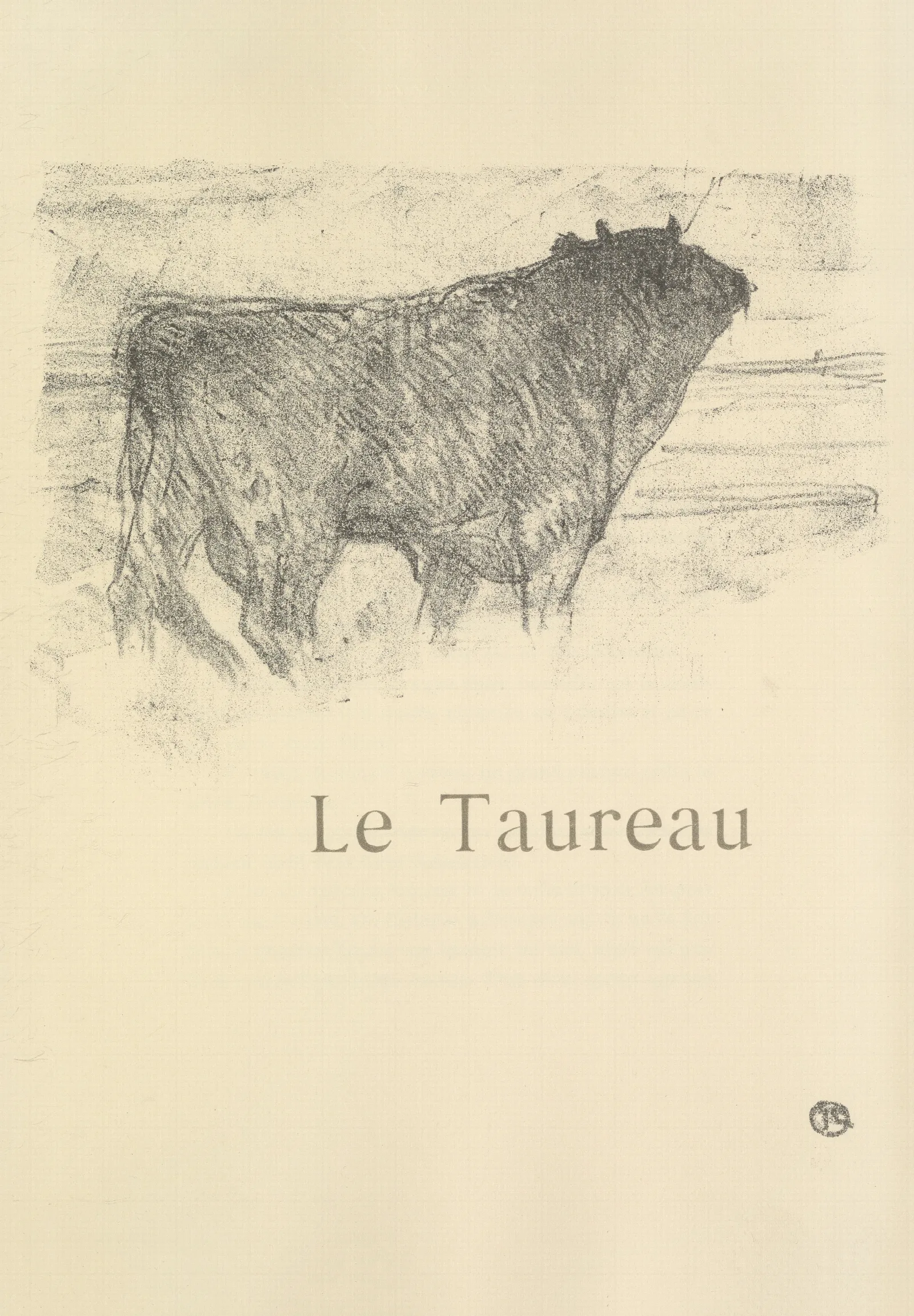 Le Taureau 3 Wall Art by Henri de Toulouse-Lautrec - Canvas Print
