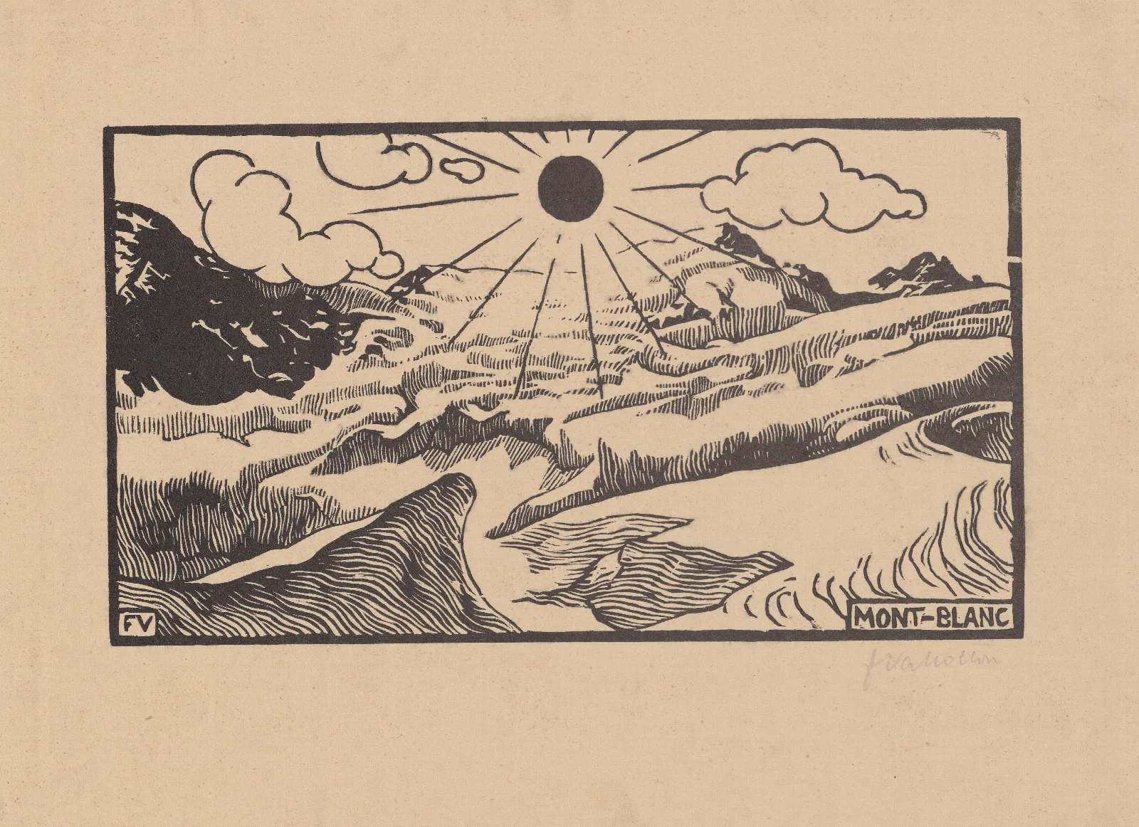 Mont Blanc Wall Art by Félix Vallotton - Canvas Print