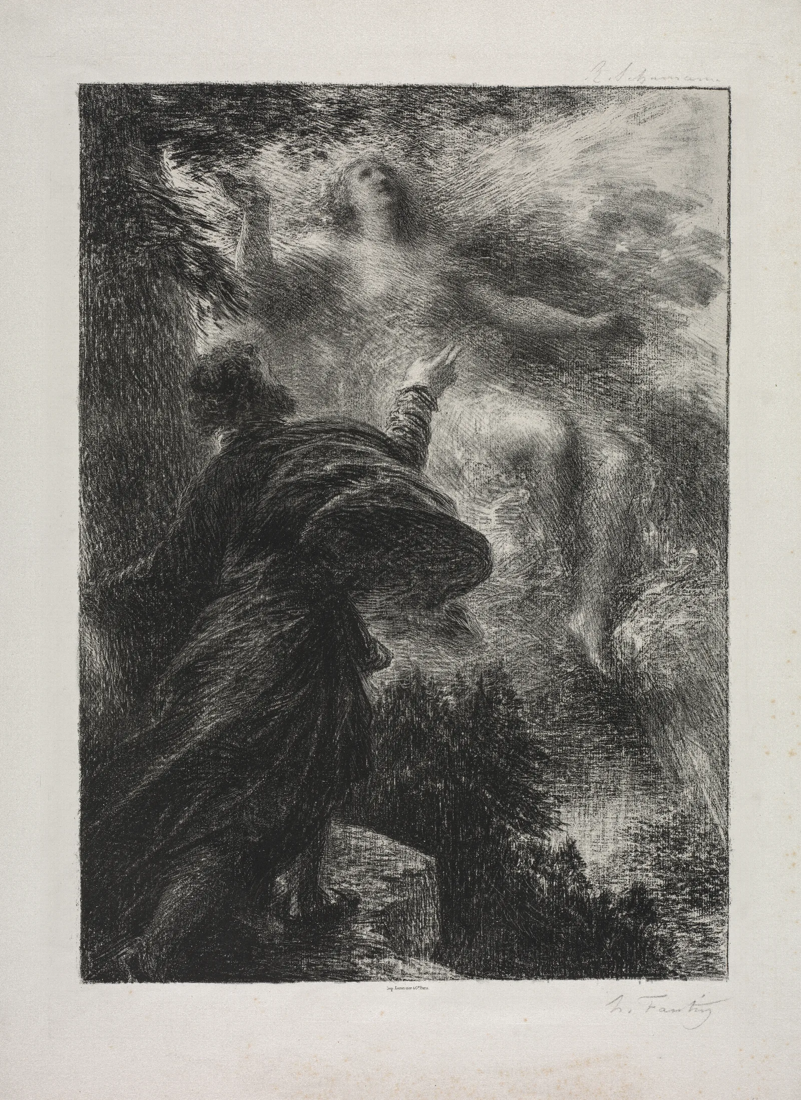 The Fairy Of The Alps 2 Wall Art by Henri Fantin-Latour - Canvas Print