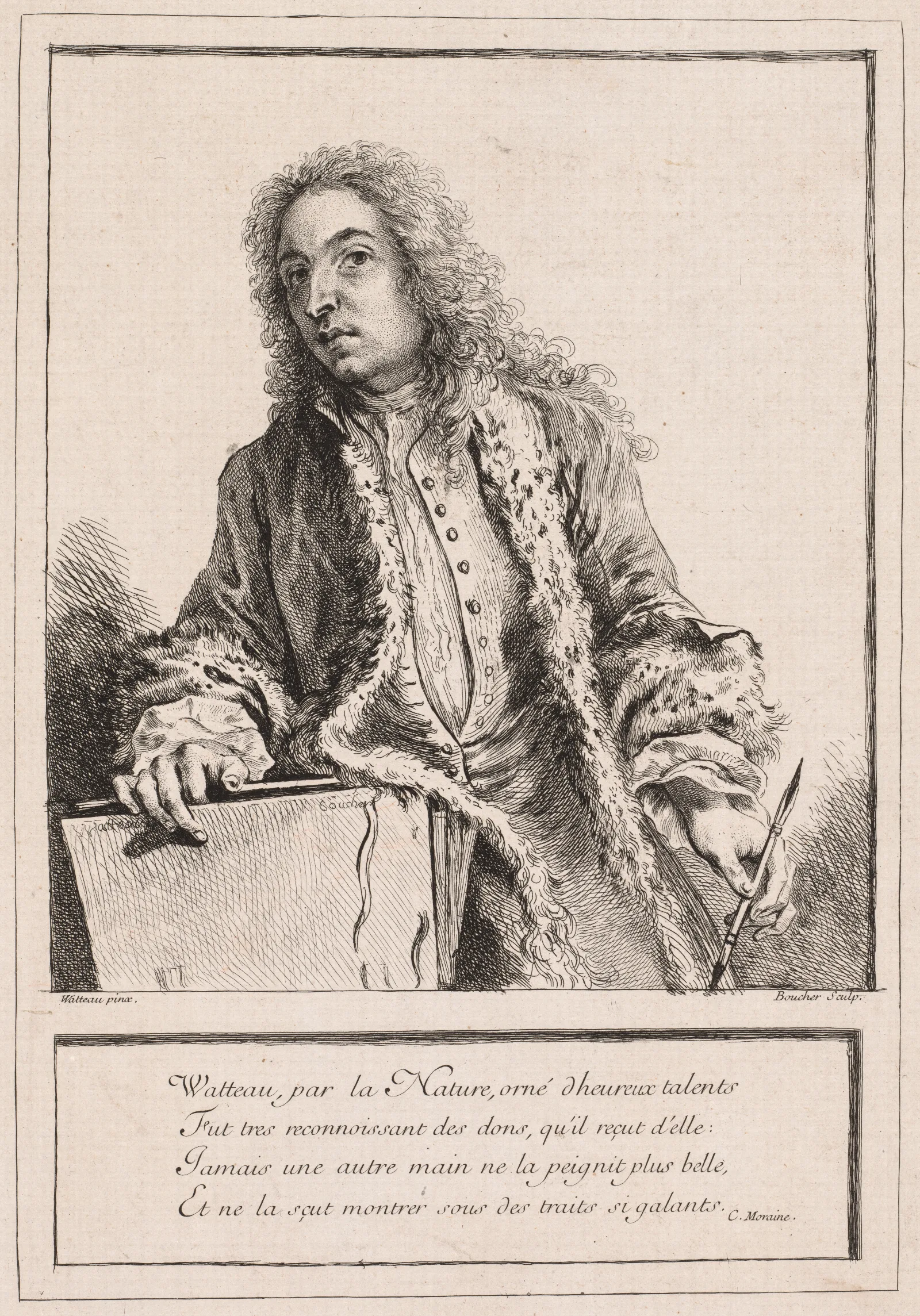 Antoine Watteau Wall Art by François Boucher - Canvas Print