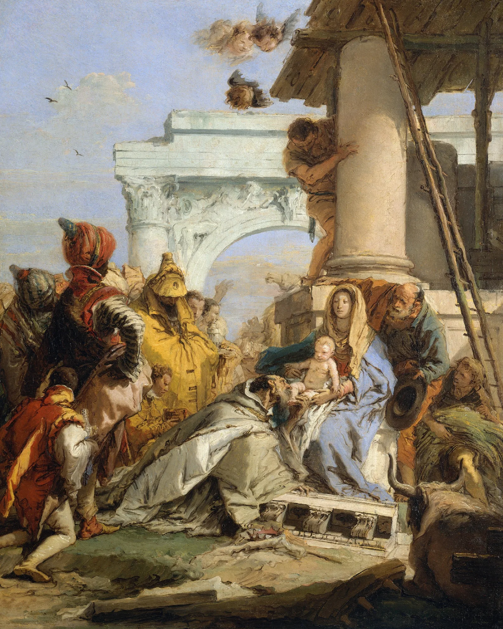 The Adoration Of The Magi 3 Wall Art by Giovanni Battista Tiepolo - Canvas Print