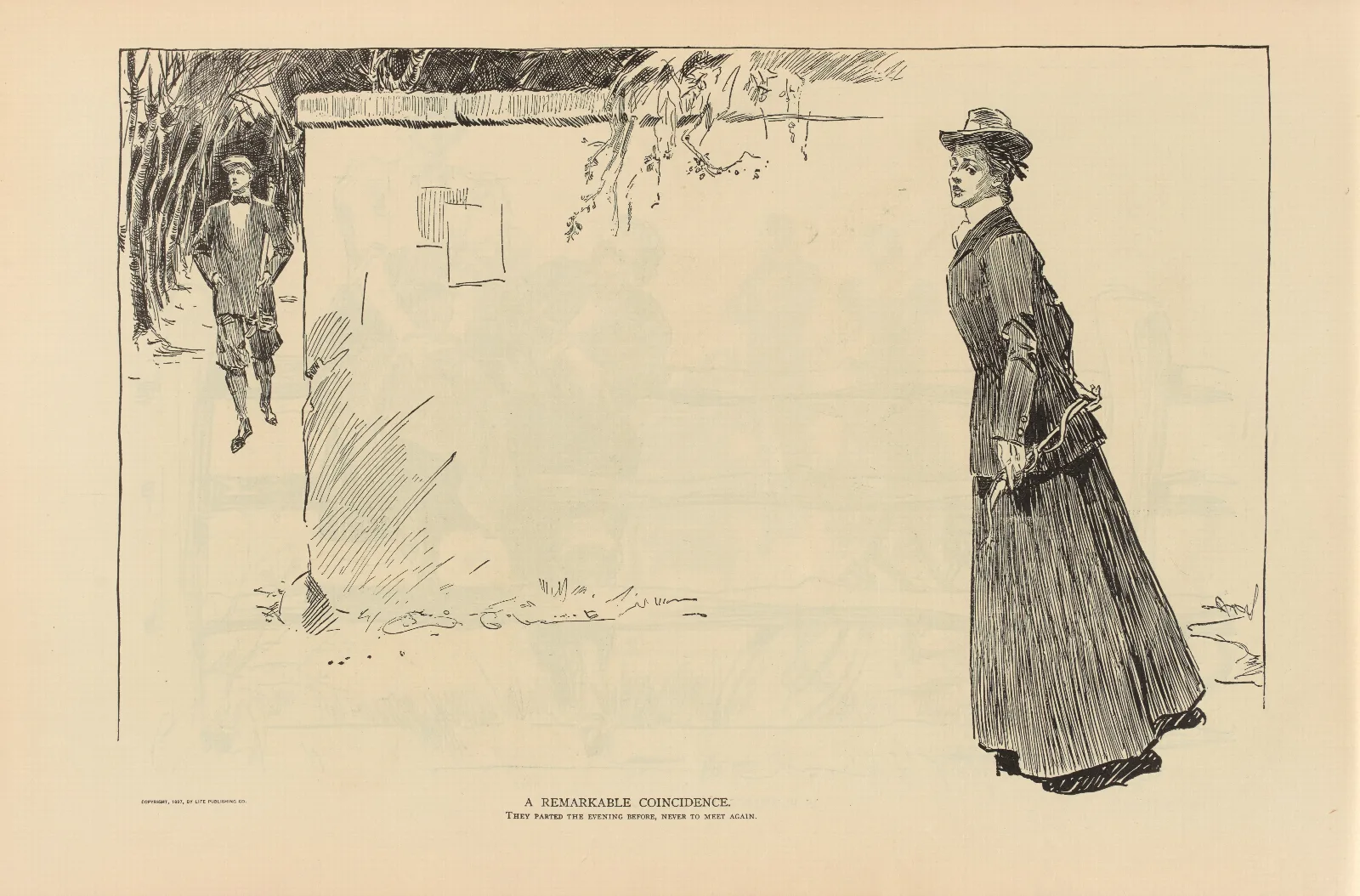 A Remarkable Coincidence Wall Art by Charles Dana Gibson - Canvas Print