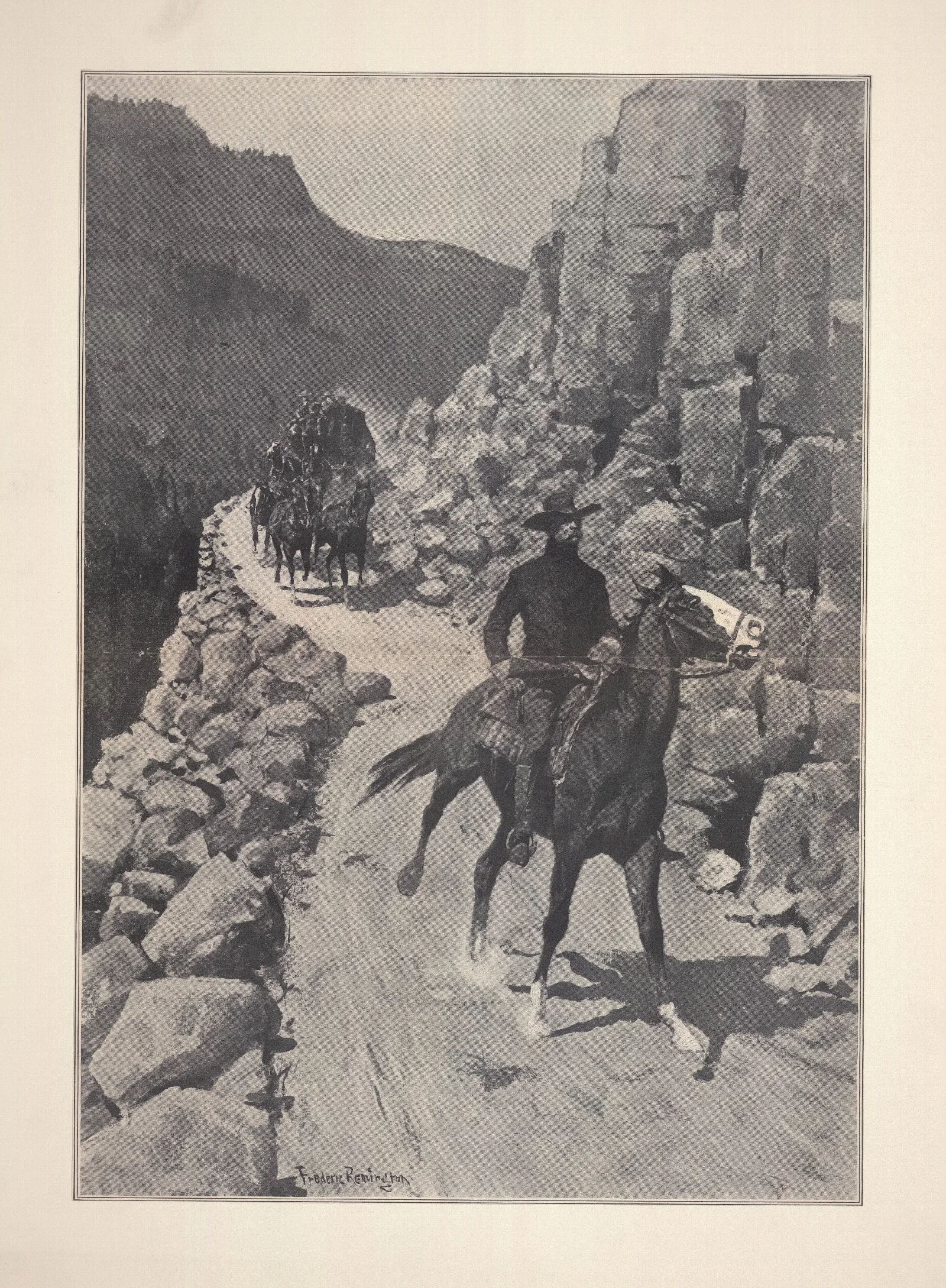 The Guard Of The Bullion Coach Wall Art by Frederic Remington - Canvas Print