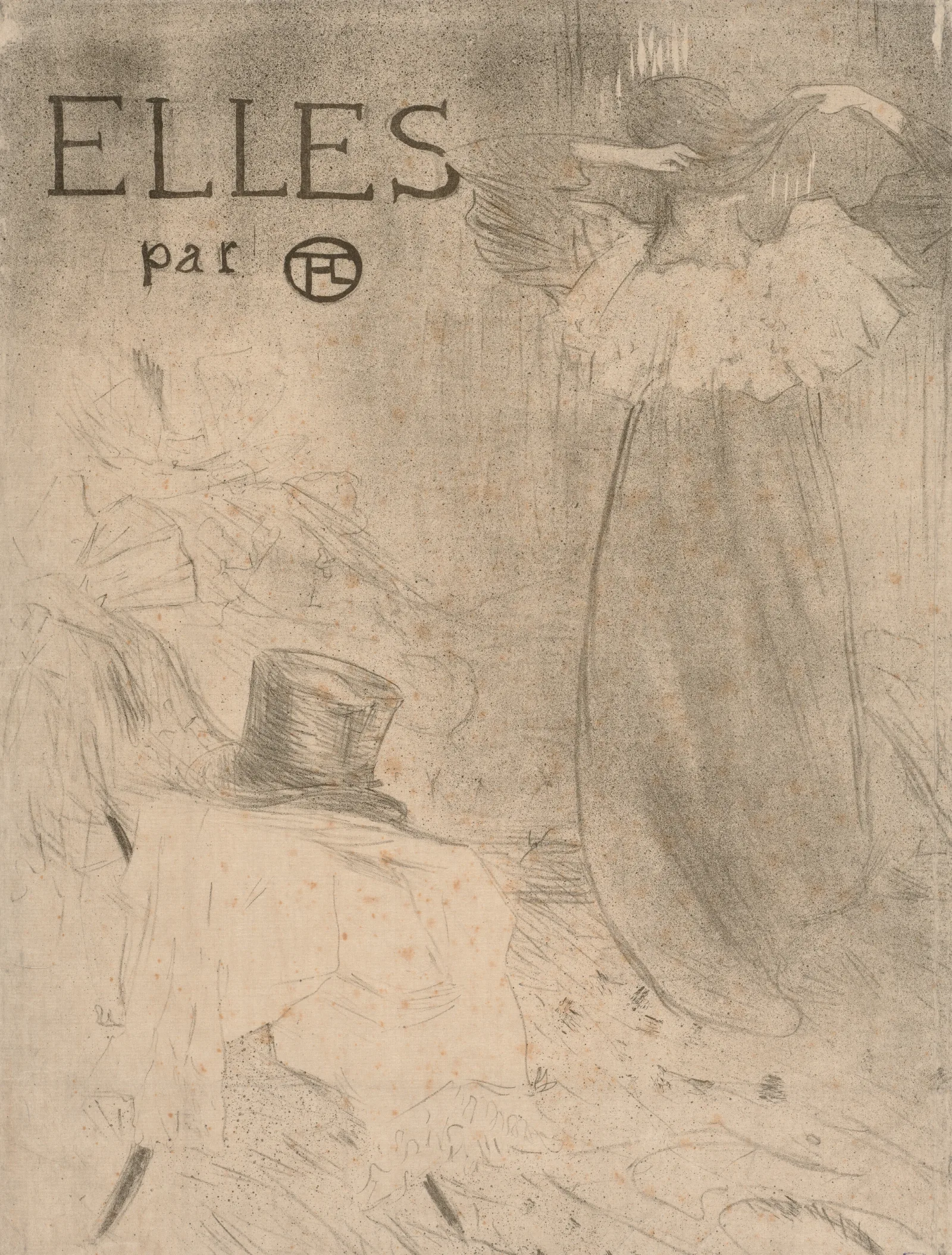 Frontispiece Of Elles Wall Art by Henri de Toulouse-Lautrec - Canvas Print