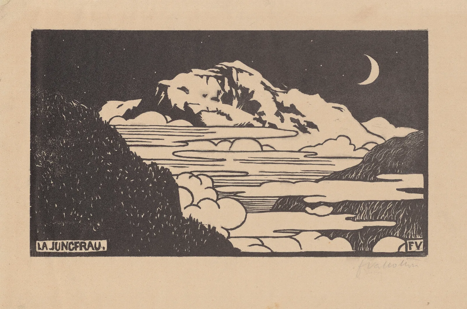 La Jungfrau 2 Wall Art by Félix Vallotton - Canvas Print