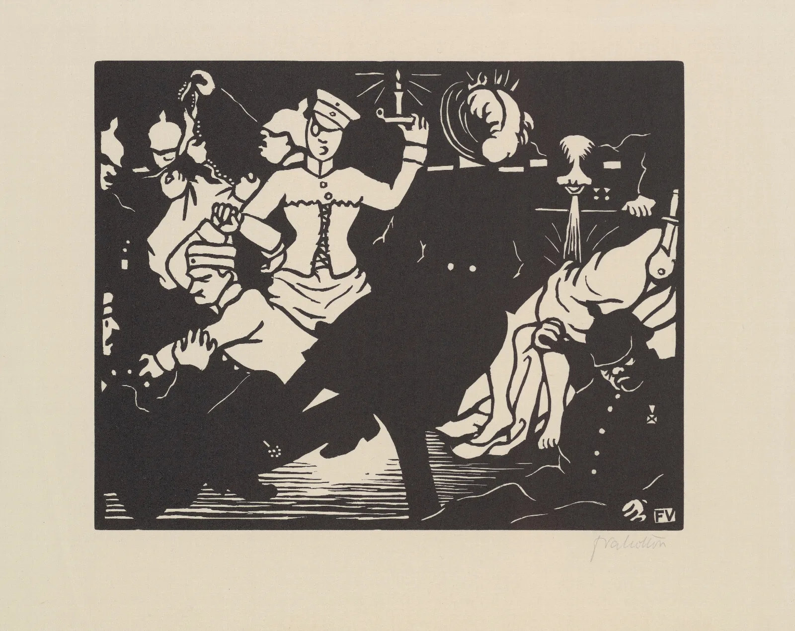 The Orgy Lorgie 2 Wall Art by Félix Vallotton - Canvas Print