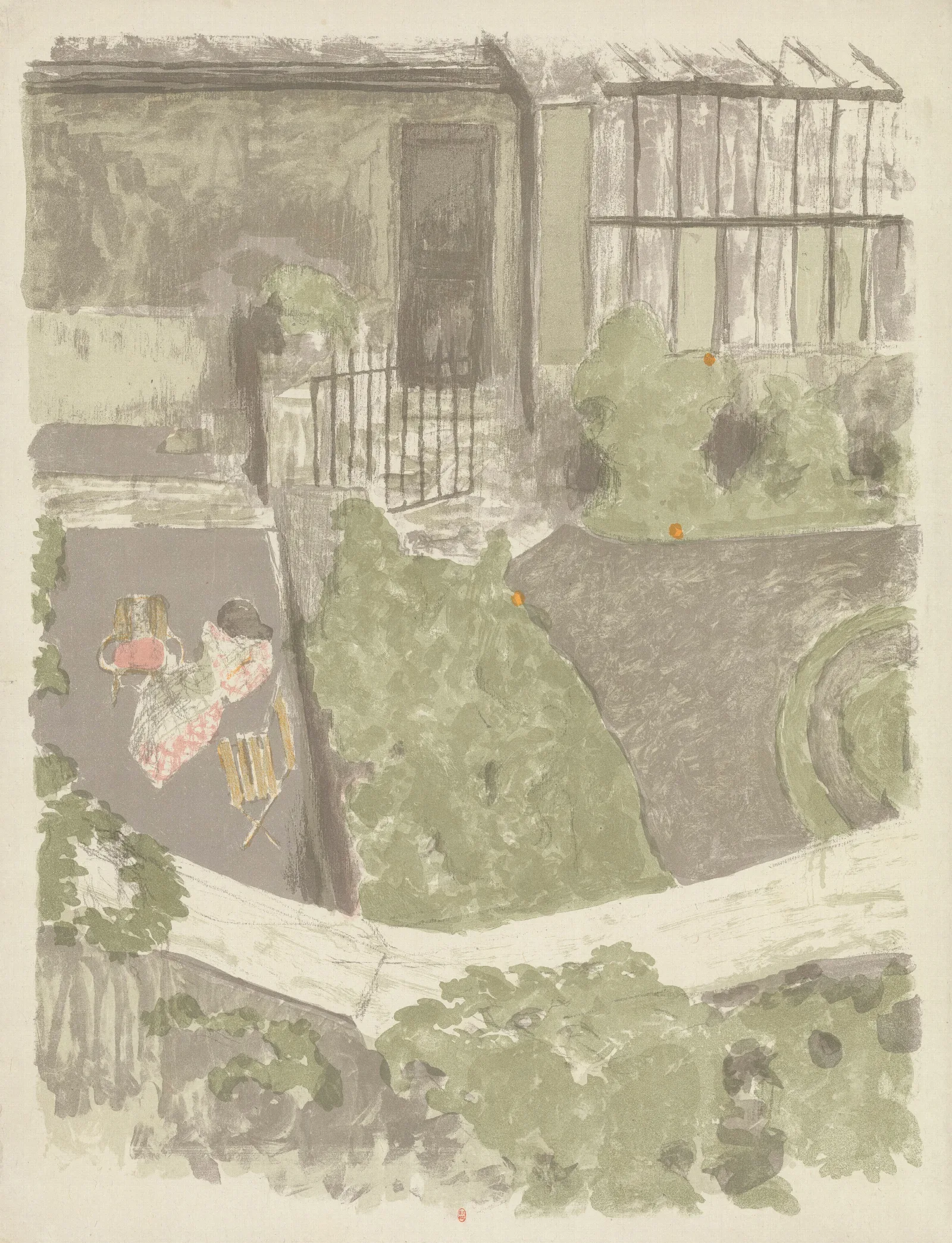 E Jardin Devant Latelier Wall Art by Édouard Vuillard - Canvas Print