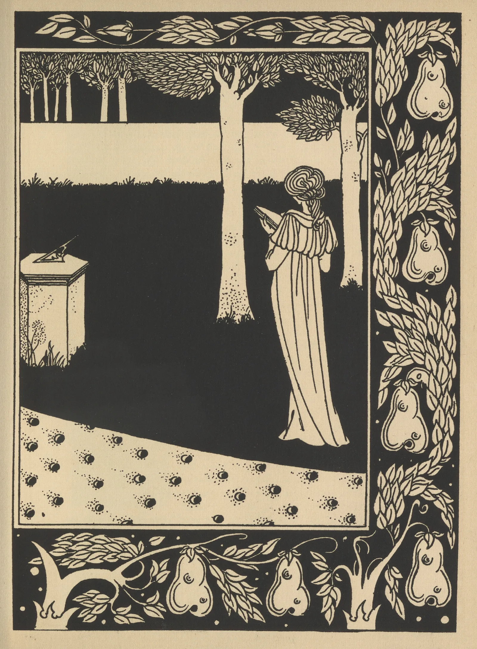 La Beale Isoud At Joyous Gard 2 Wall Art by Aubrey Vincent Beardsley - Canvas Print