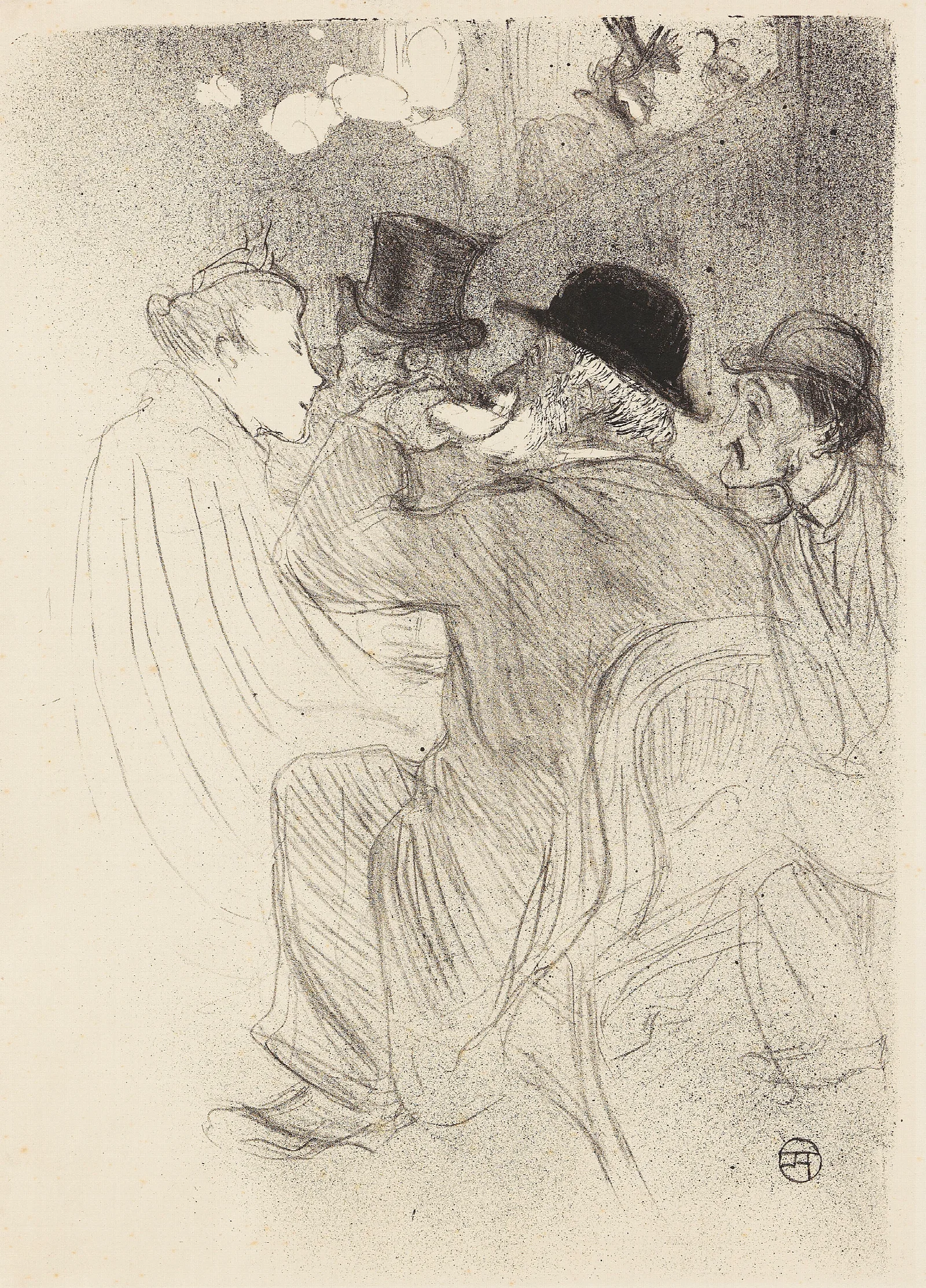 Au Moulin Rouge Un Rude Un Vrai Rude Wall Art by Henri de Toulouse-Lautrec - Canvas Print