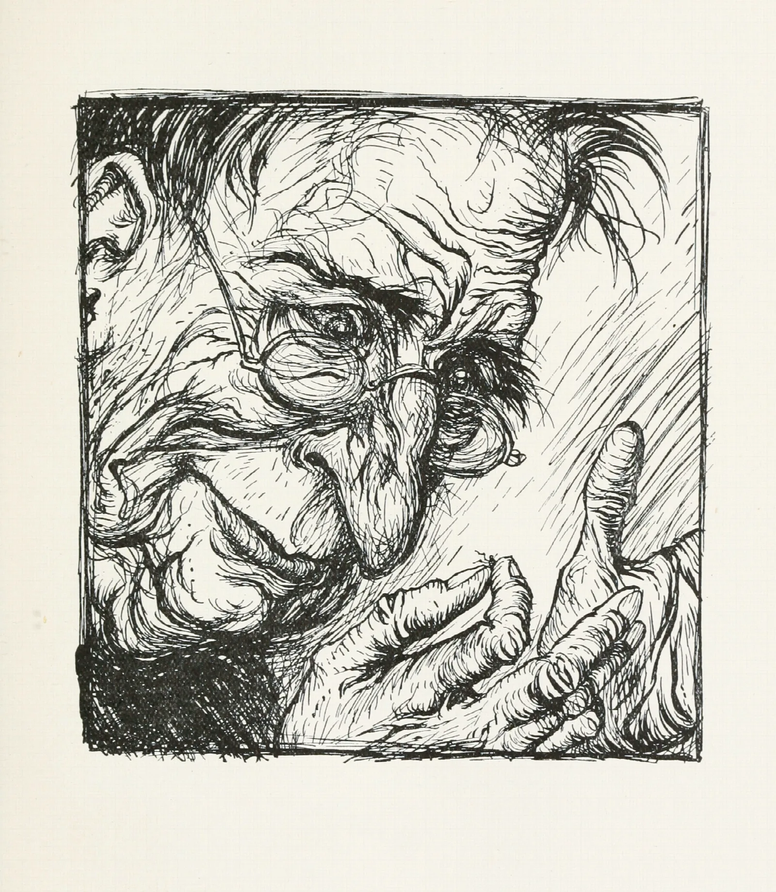 The Flea And The Man Wall Art by Arthur Rackham - Canvas Print