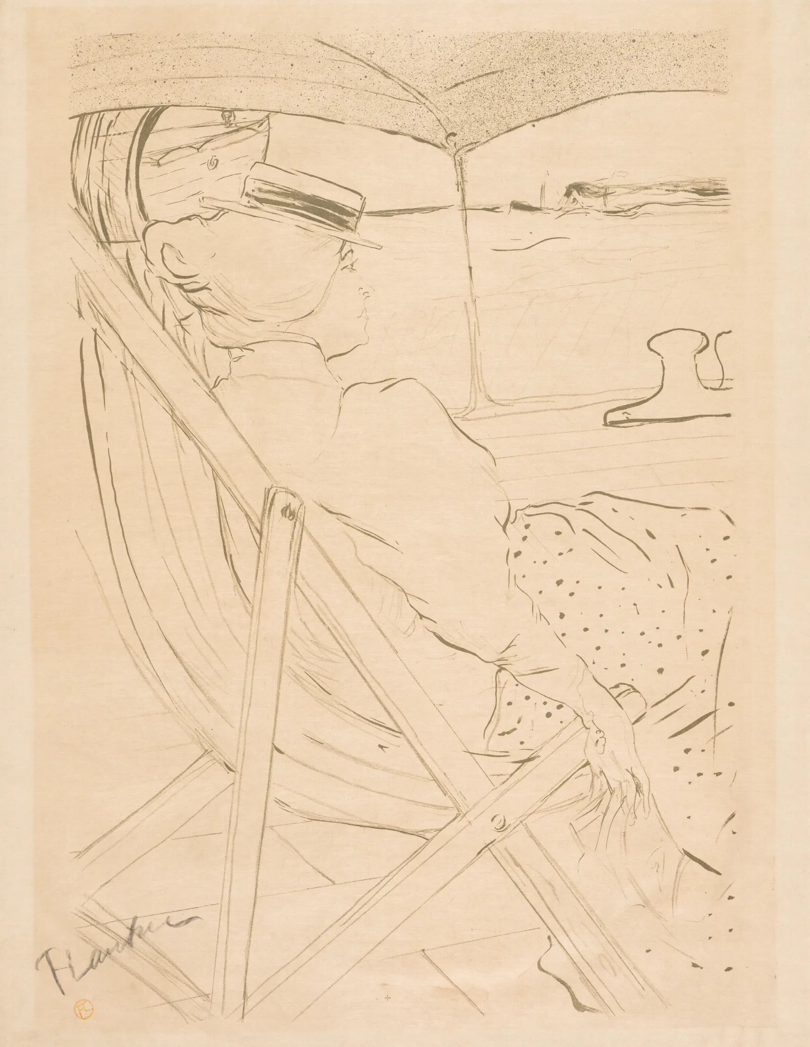 La Passagere Du 54 2 Wall Art by Henri de Toulouse-Lautrec - Canvas Print