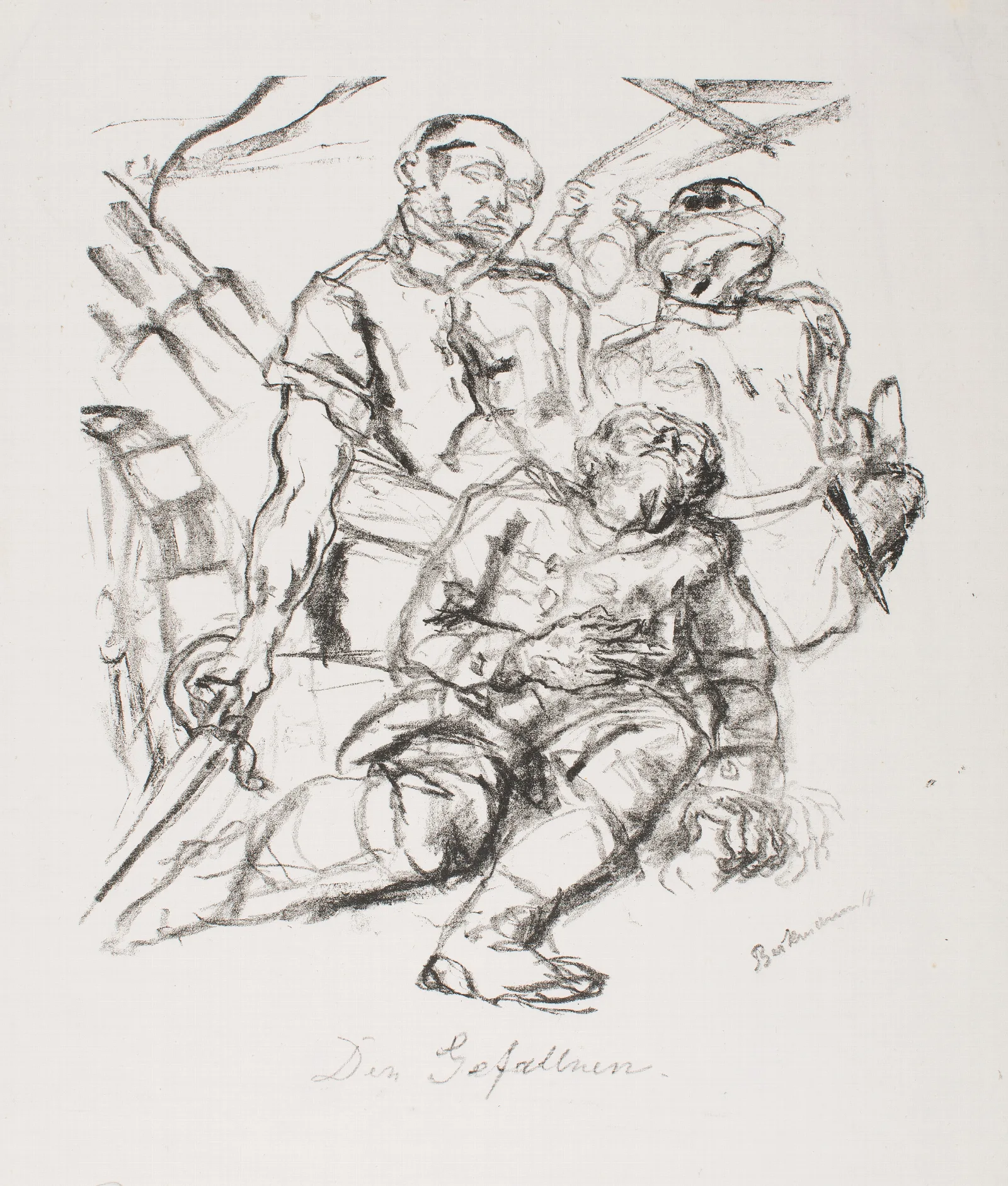 Fallen Soldiers 2 Wall Art by Max Beckmann - Canvas Print