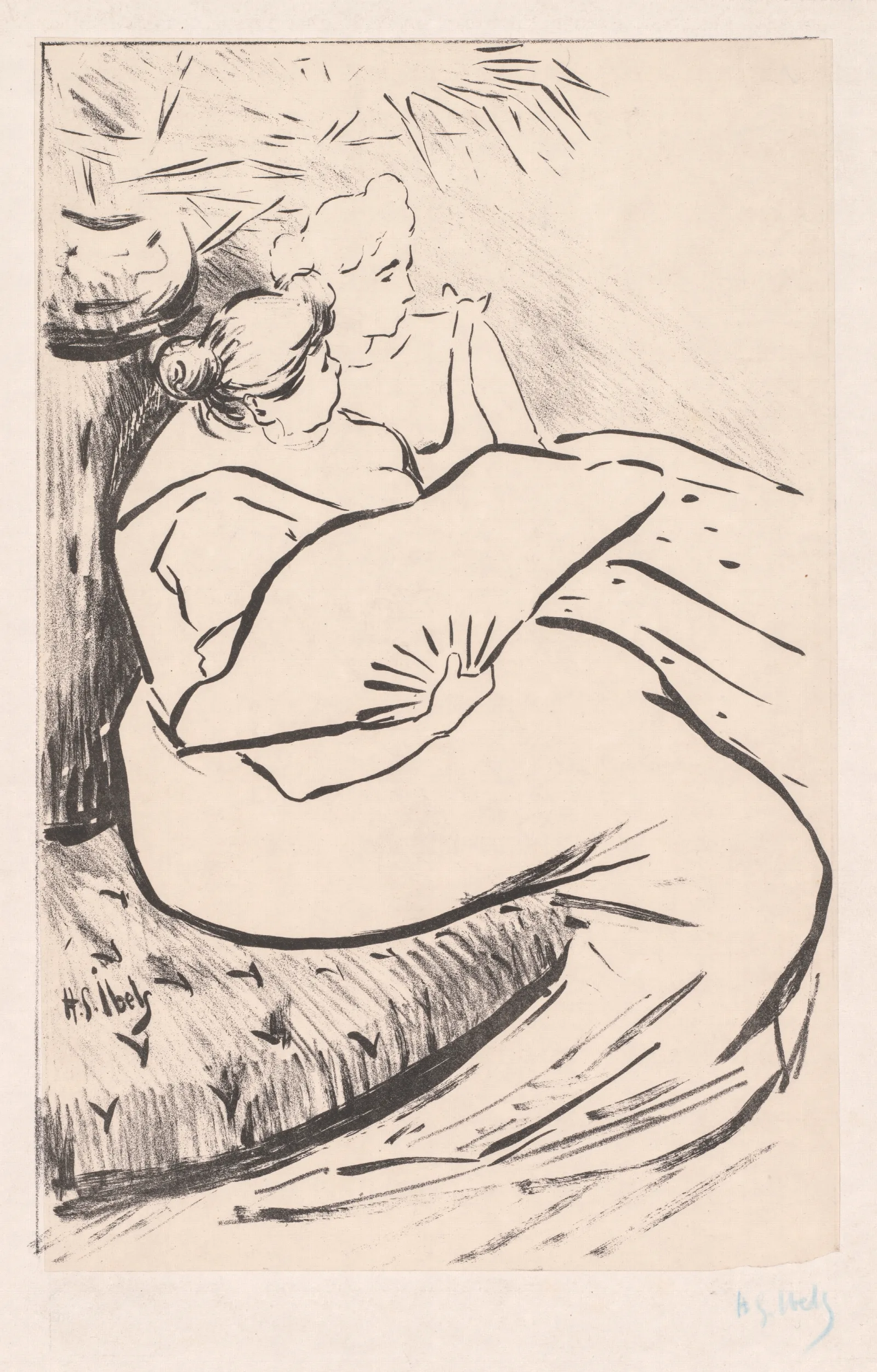 Seated Woman Wall Art by Henri-Gabriel Ibels - Canvas Print