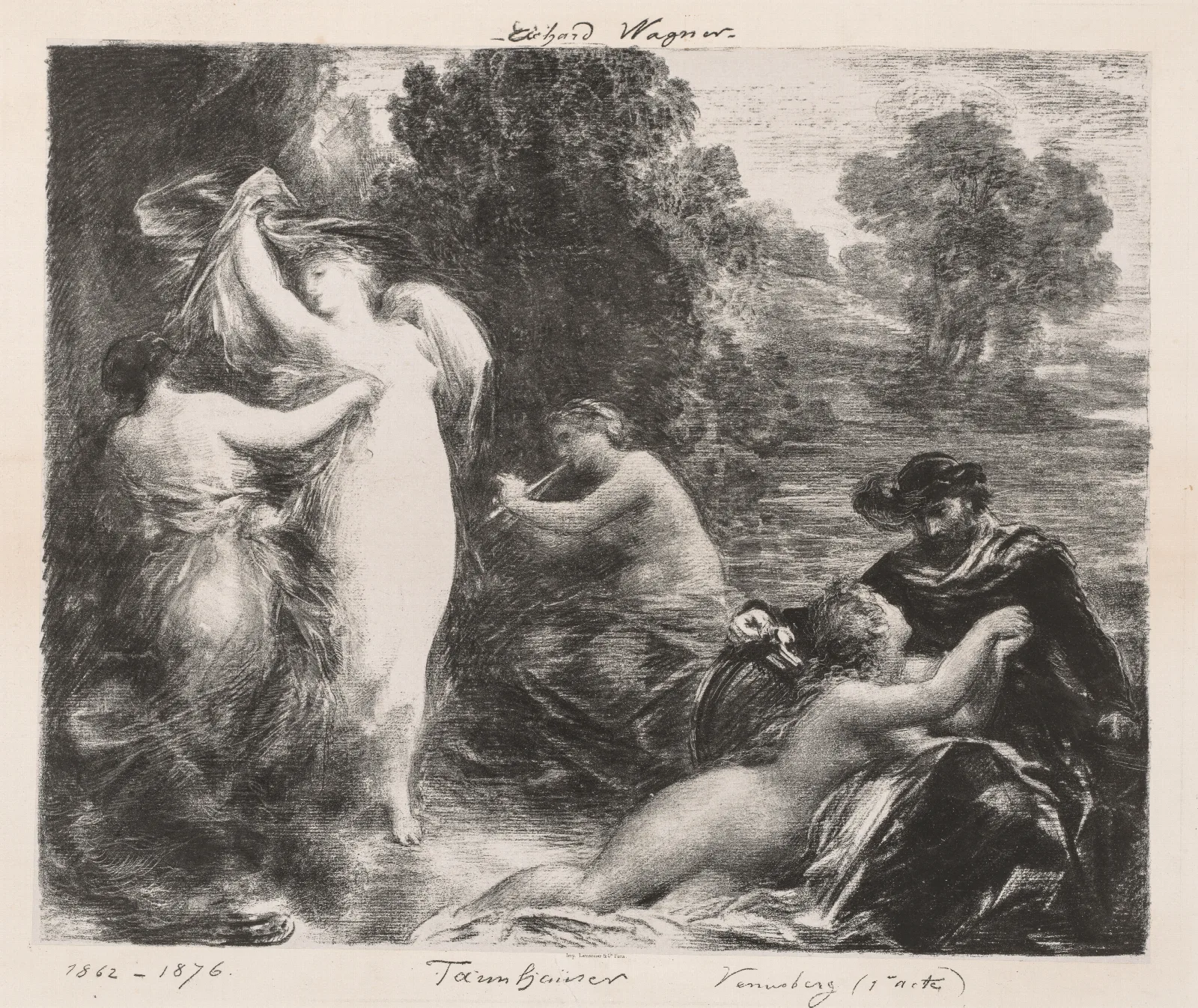Venusberg Wall Art by Henri Fantin-Latour - Canvas Print