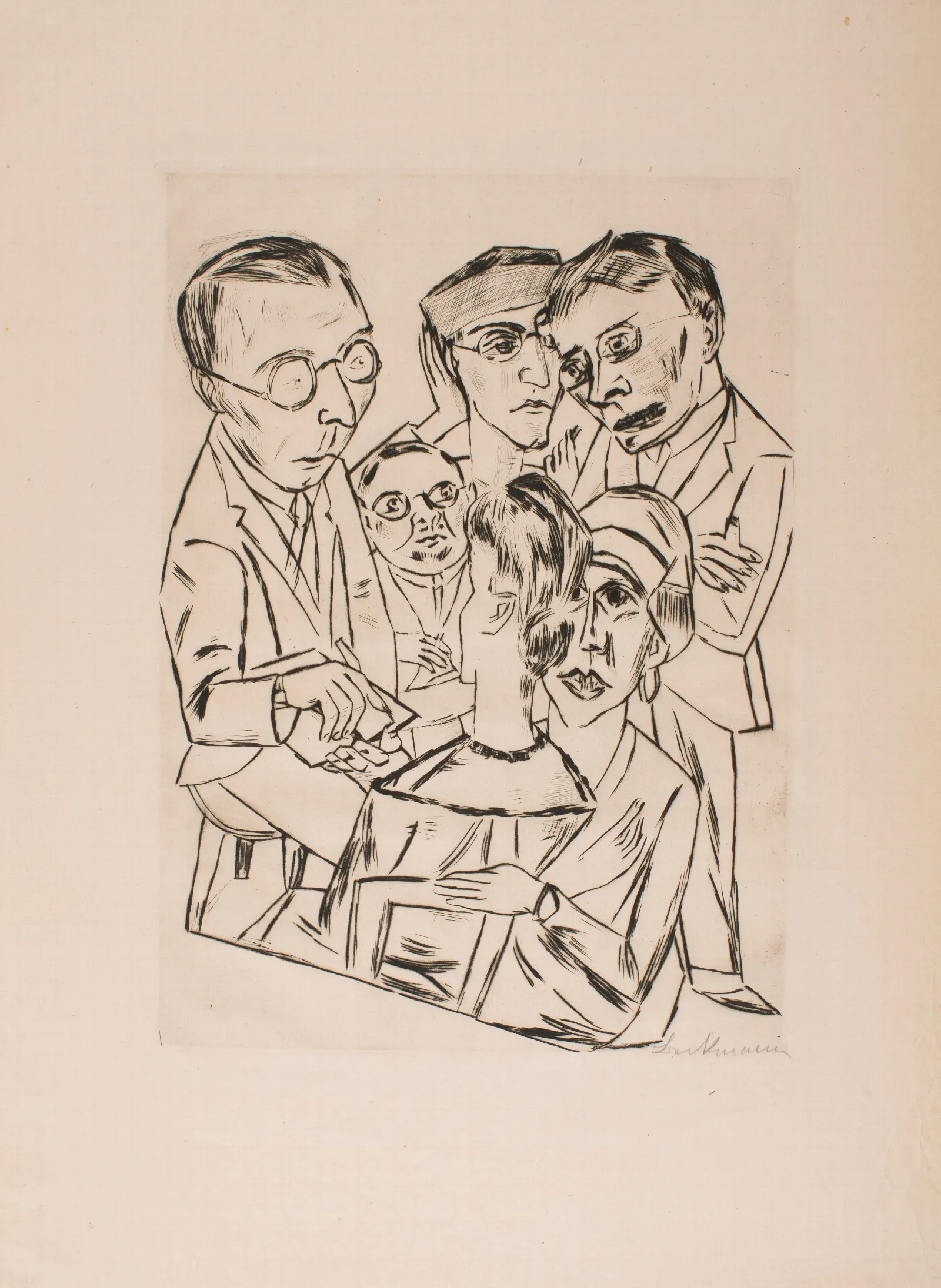 The Draftsman In Society Wall Art by Max Beckmann - Canvas Print