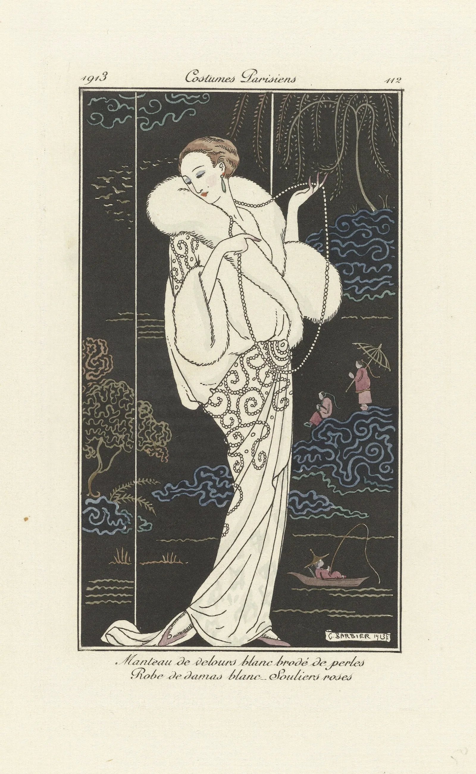 Manteau De Velours 2 Wall Art by George Barbier - Canvas Print
