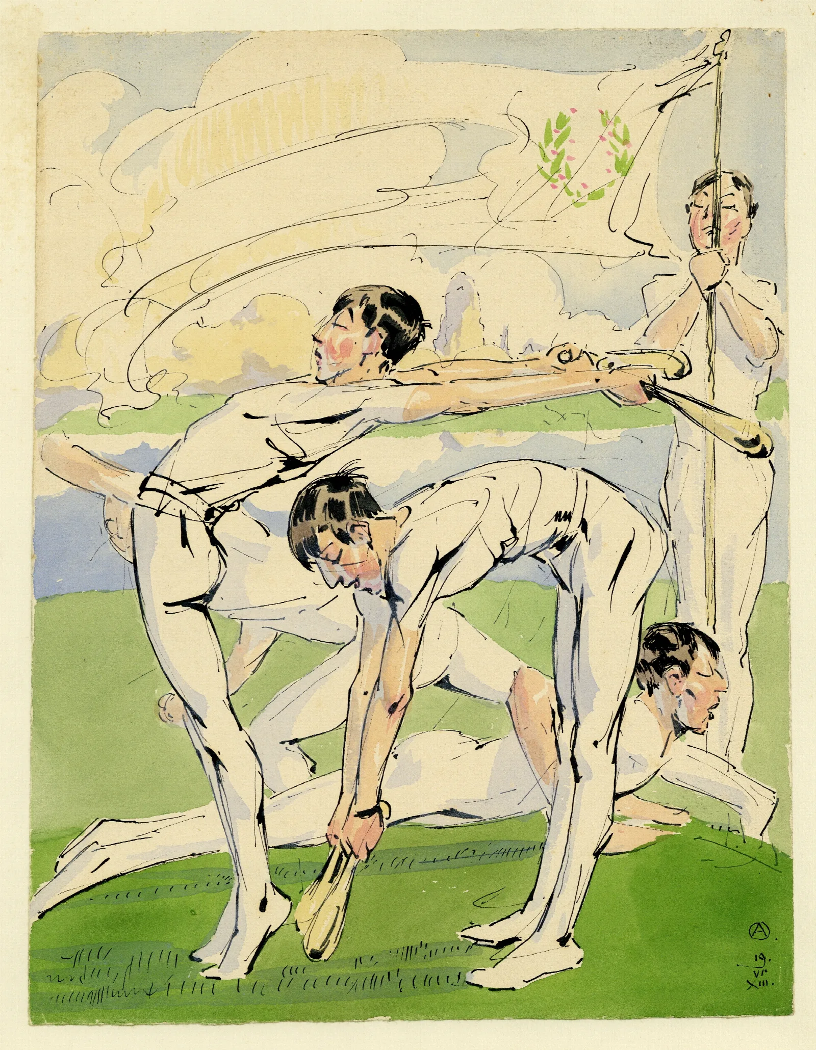 Gymnastique Ii Wall Art by Alfred Ost - Canvas Print