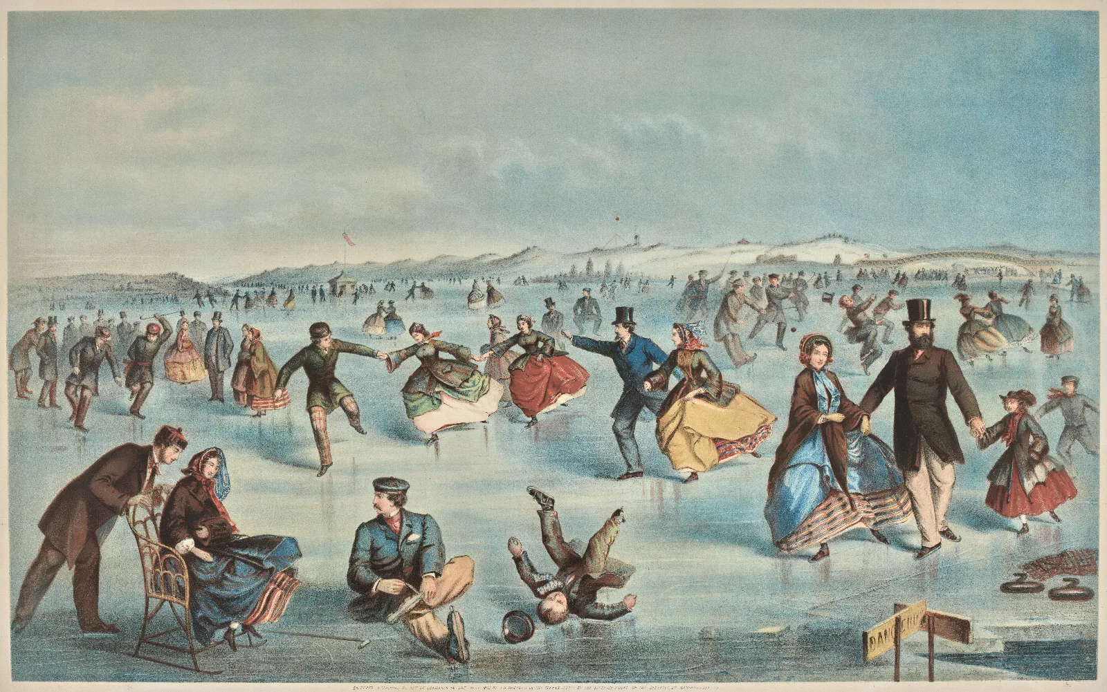 Skating On Central Park New York Wall Art by Winslow Homer - Canvas Print