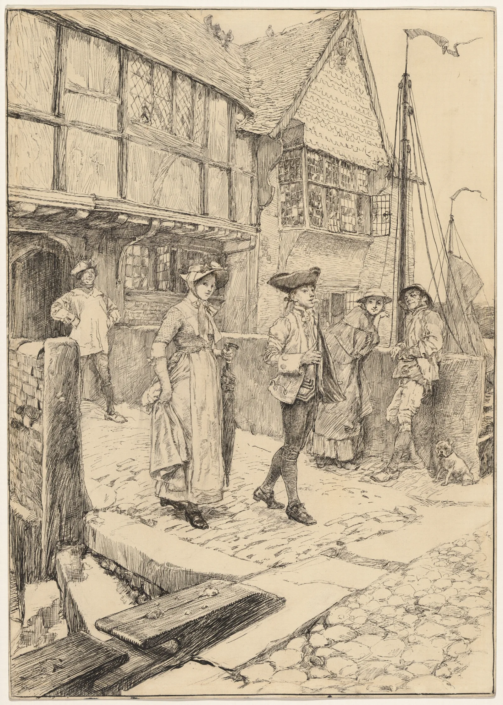 The Sunday Walk Wall Art by Edwin Austin Abbey - Canvas Print