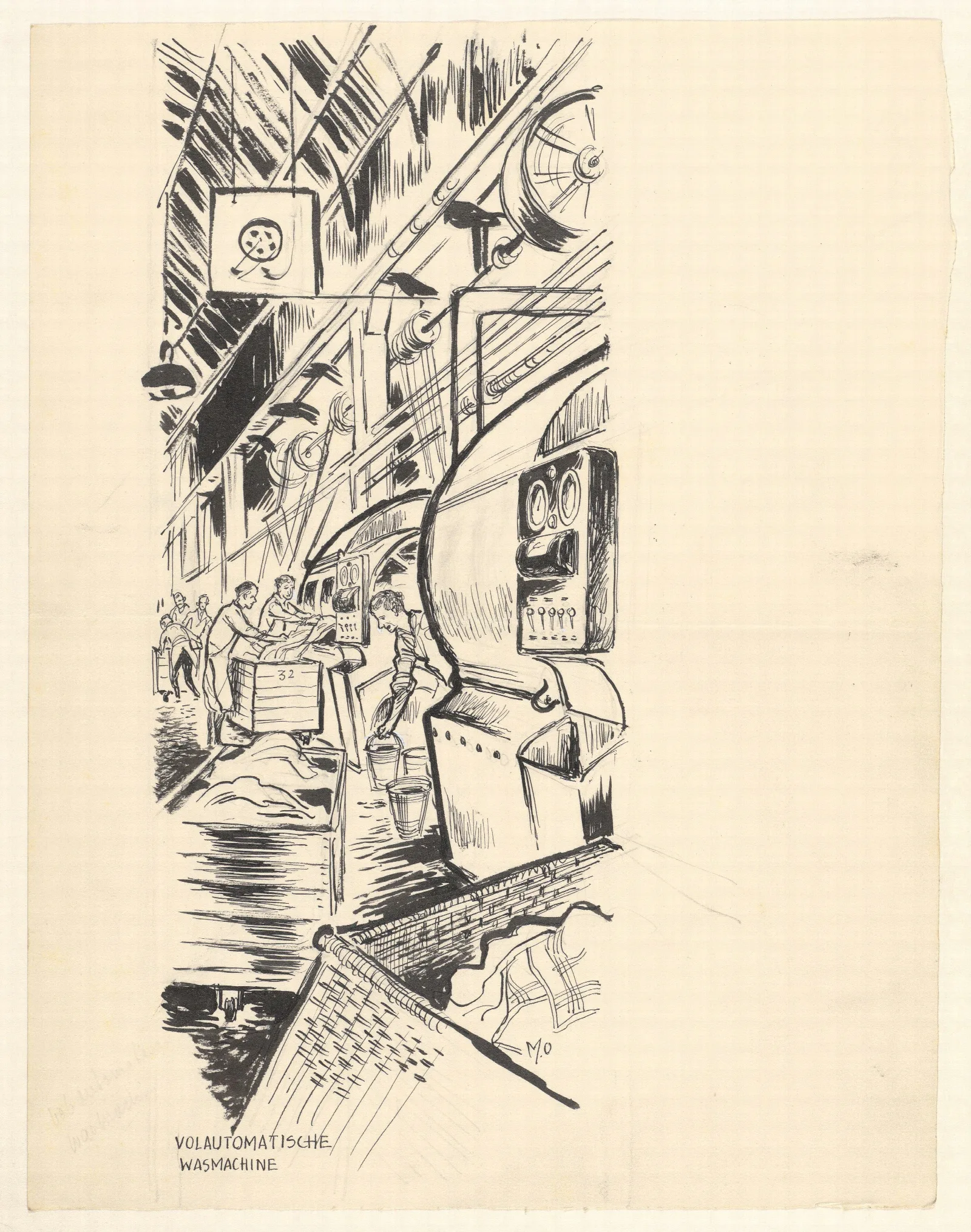 Industriele Wasmachine Wall Art by Maarten Oortwijn - Canvas Print