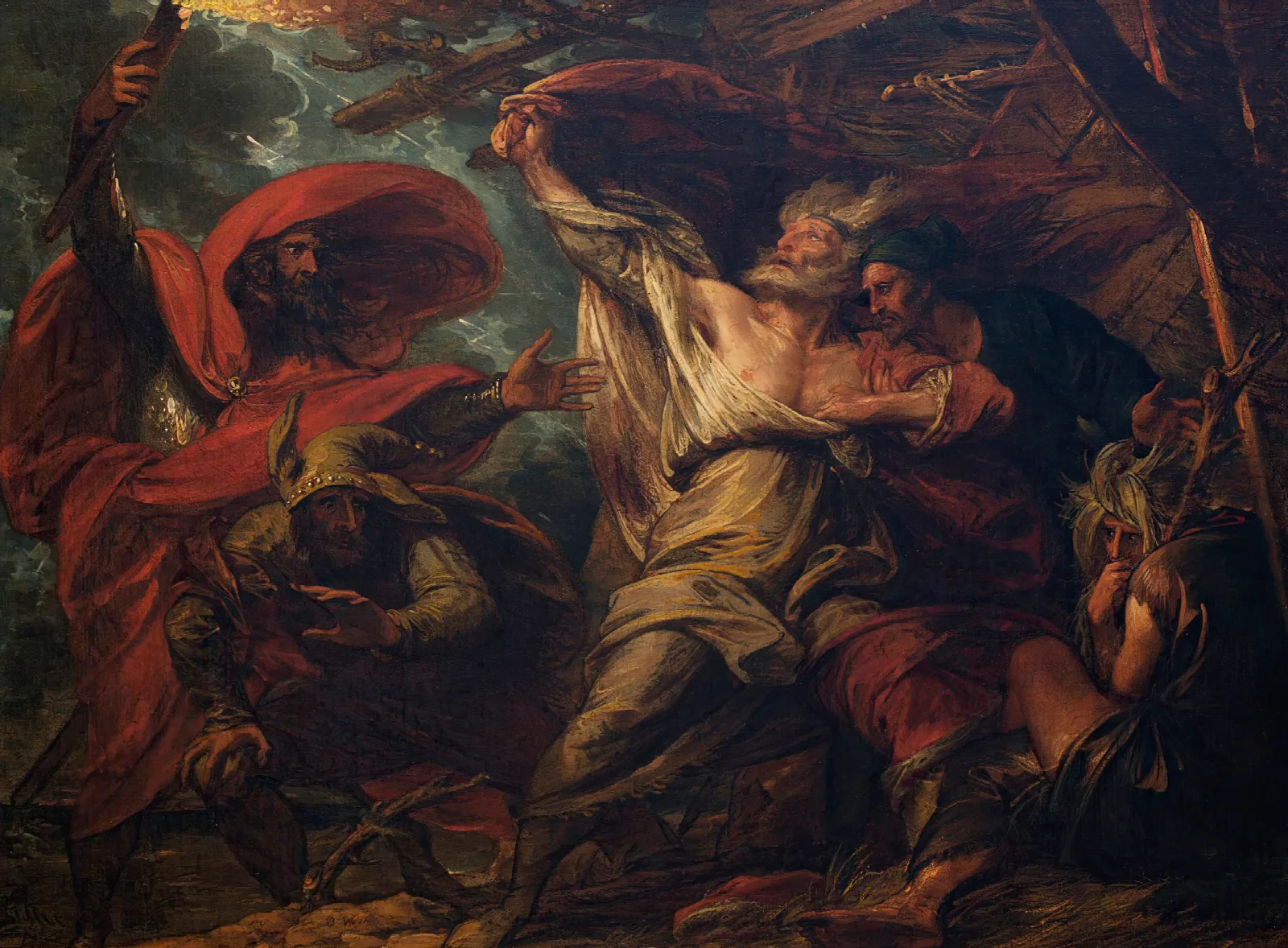 King Lear Act Iii Scene Iv Wall Art by Benjamin West - Canvas Print