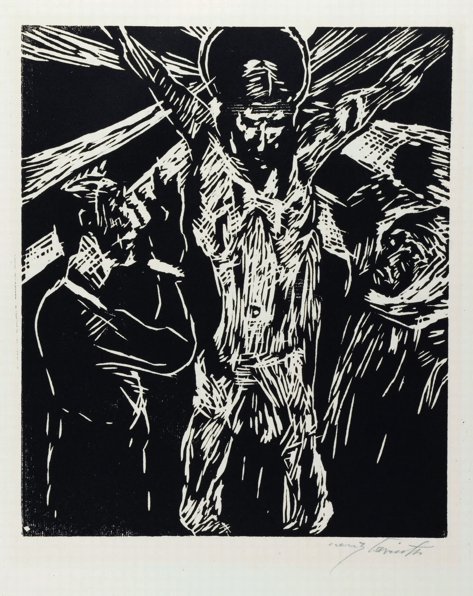 Christus Am Kreuz Wall Art by Lovis Corinth - Canvas Print