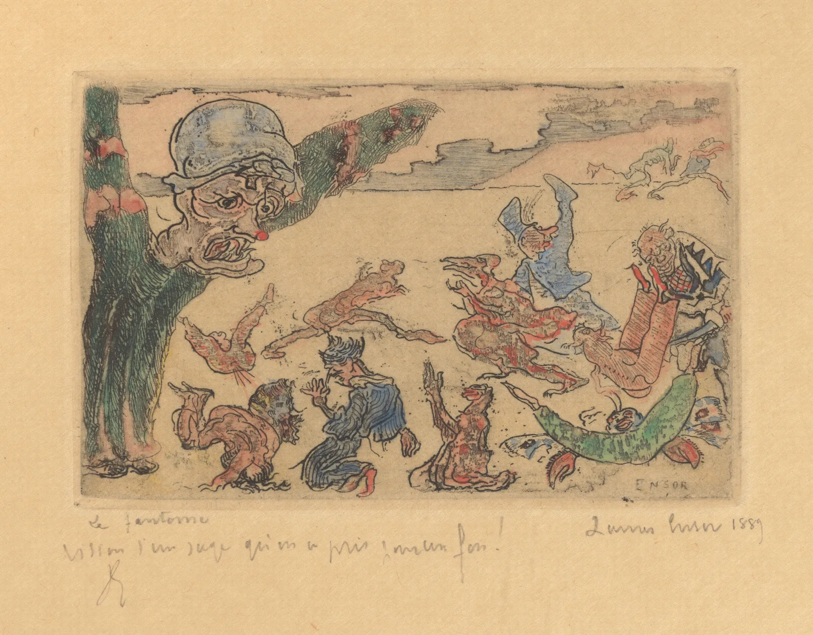 Het Spook Wall Art by James Ensor - Canvas Print