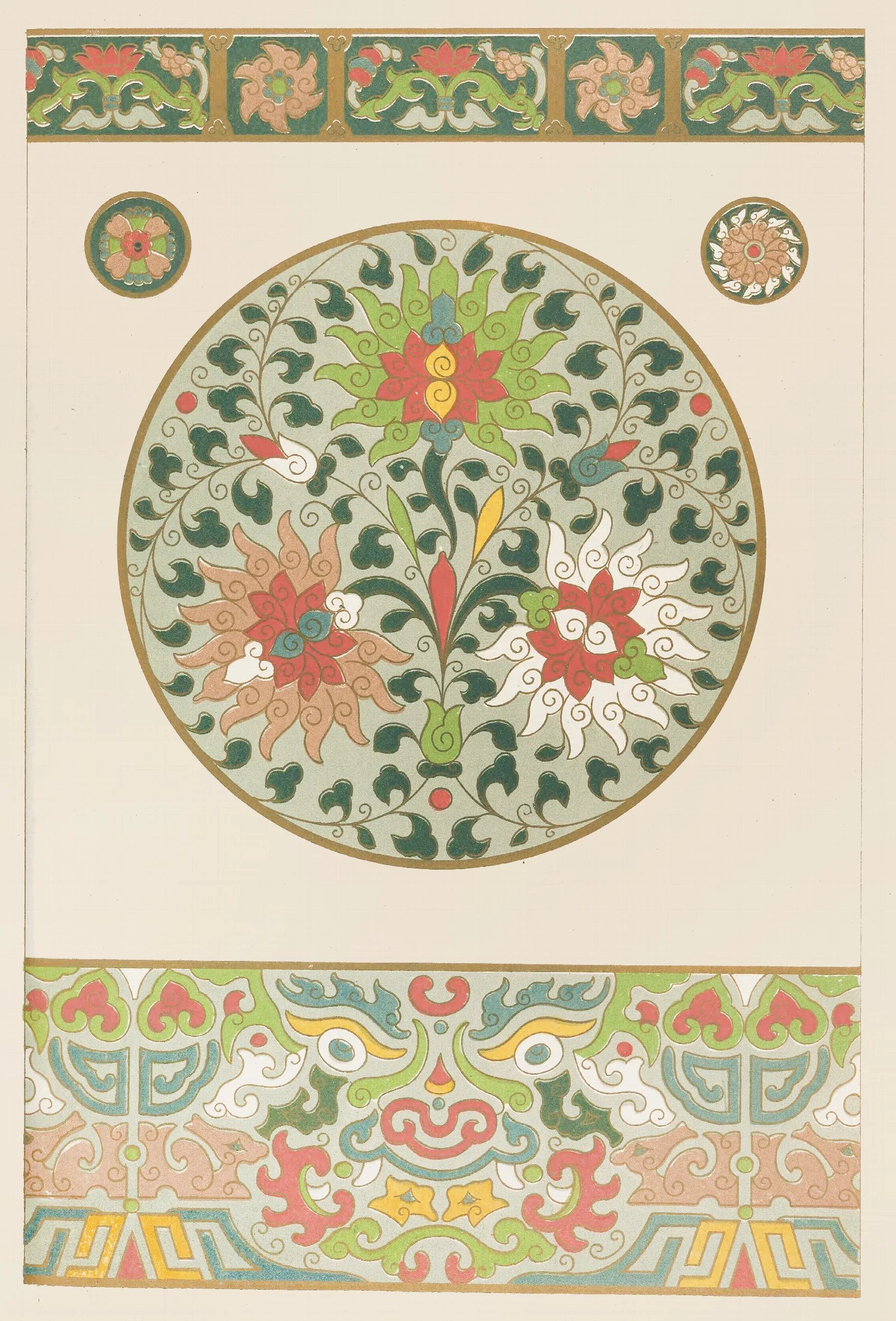 Examples Of Chinese Ornament Pl 55 Wall Art by Owen Jones - Canvas Print